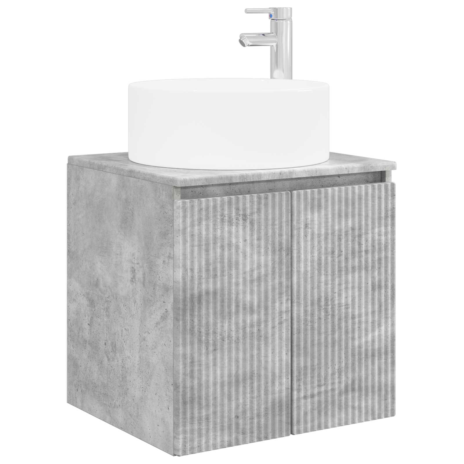 Set ormarića za kupaonicu 5 pcs Betonska siva Konstruirano drvo