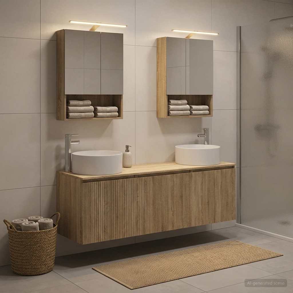 Set ormarića za kupaonicu 5 pcs Hrast sonoma Konstruirano drvo