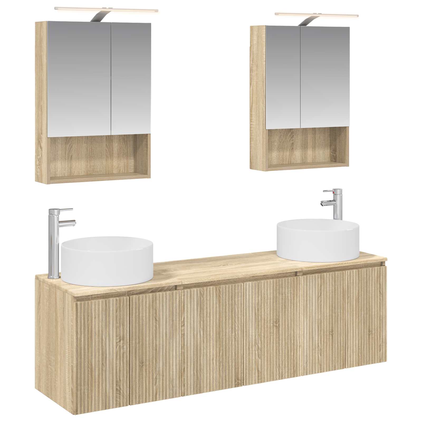 Set ormarića za kupaonicu 5 pcs Hrast sonoma Konstruirano drvo