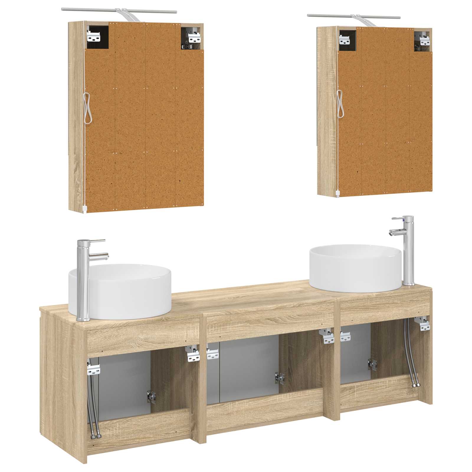 Set ormarića za kupaonicu 5 pcs Hrast sonoma Konstruirano drvo