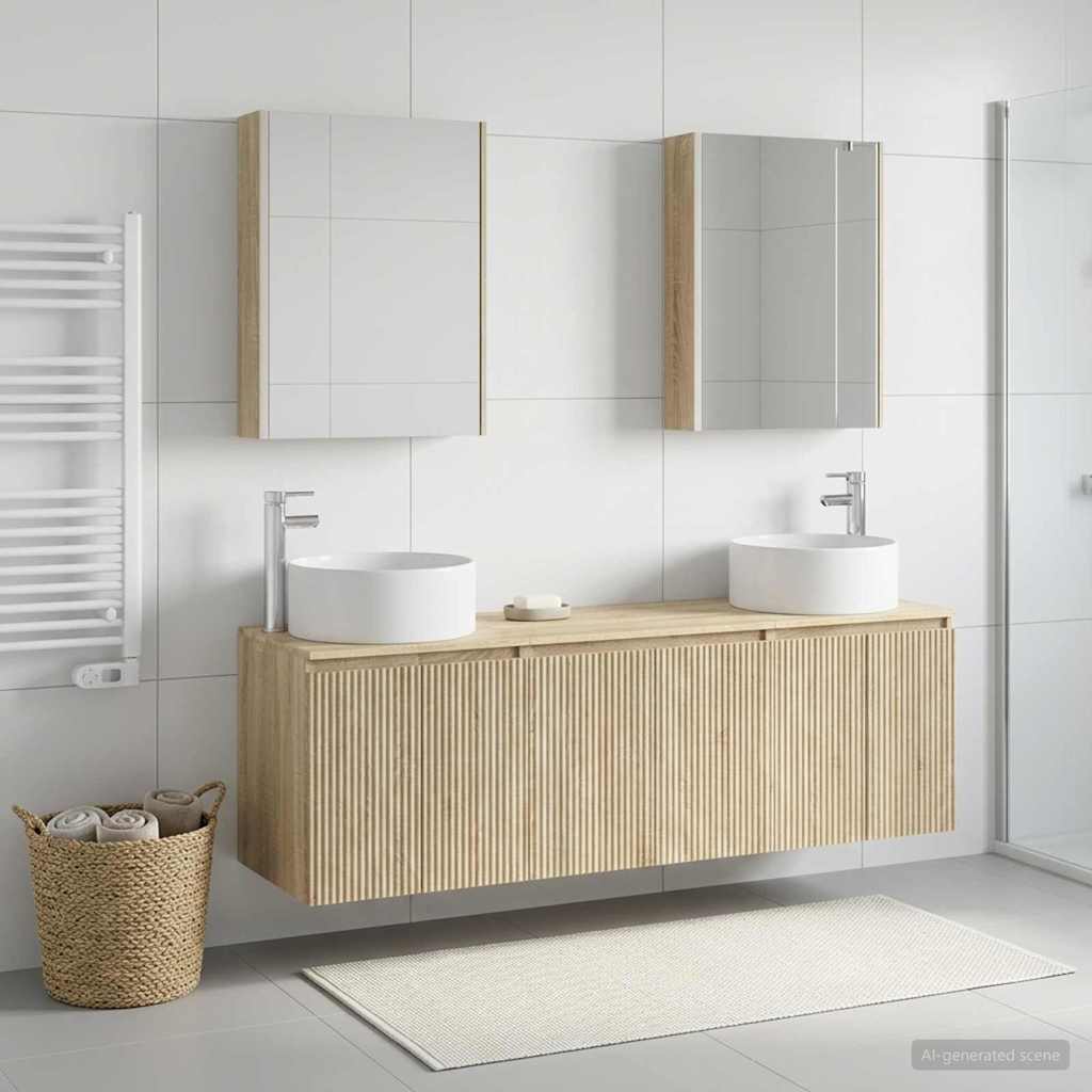 Set ormarića za kupaonicu 5 pcs Hrast sonoma Konstruirano drvo