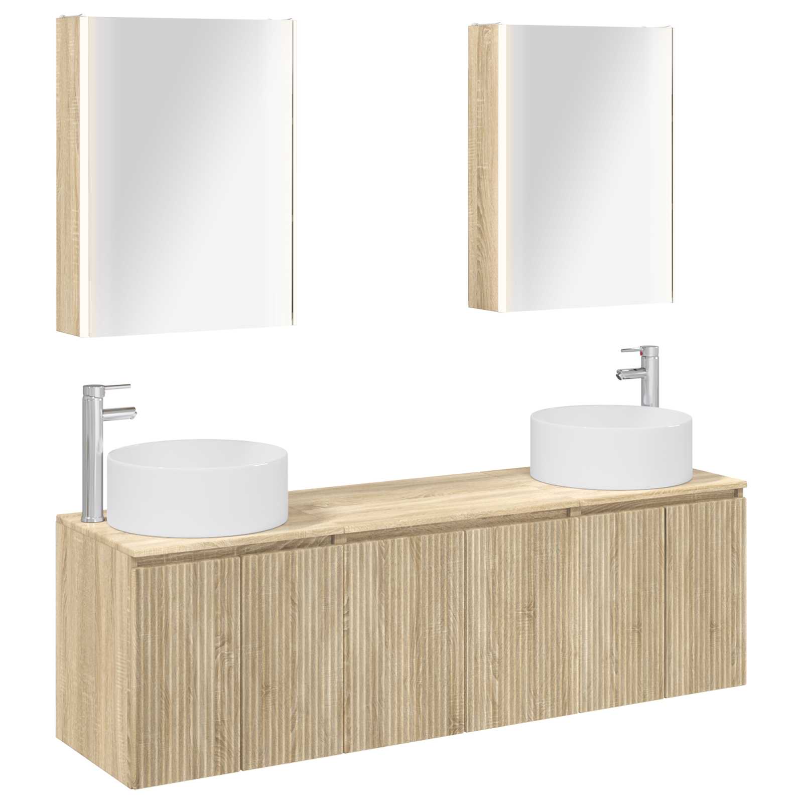 Set ormarića za kupaonicu 5 pcs Hrast sonoma Konstruirano drvo