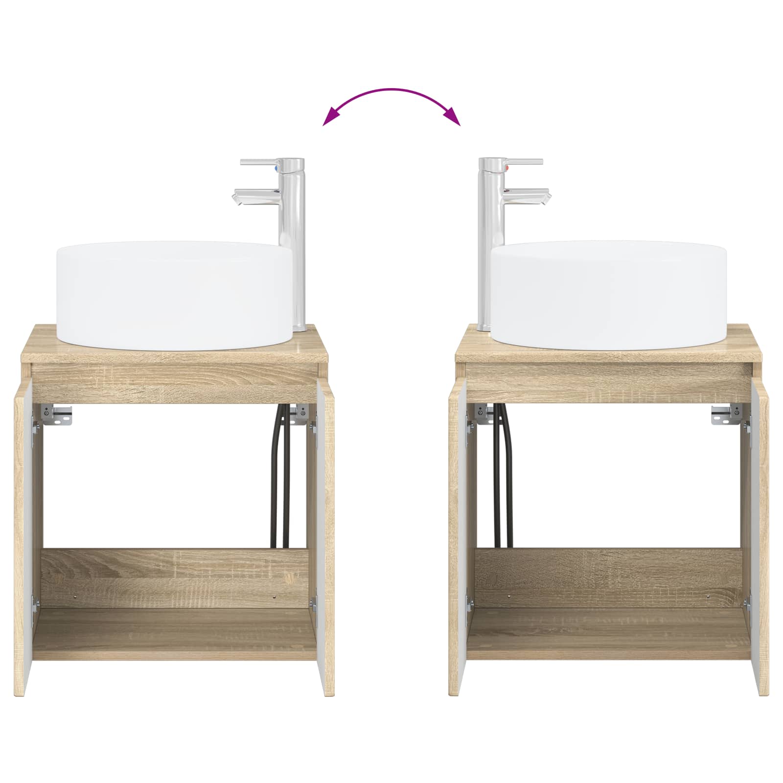 Set ormarića za kupaonicu 4 pcs Hrast sonoma