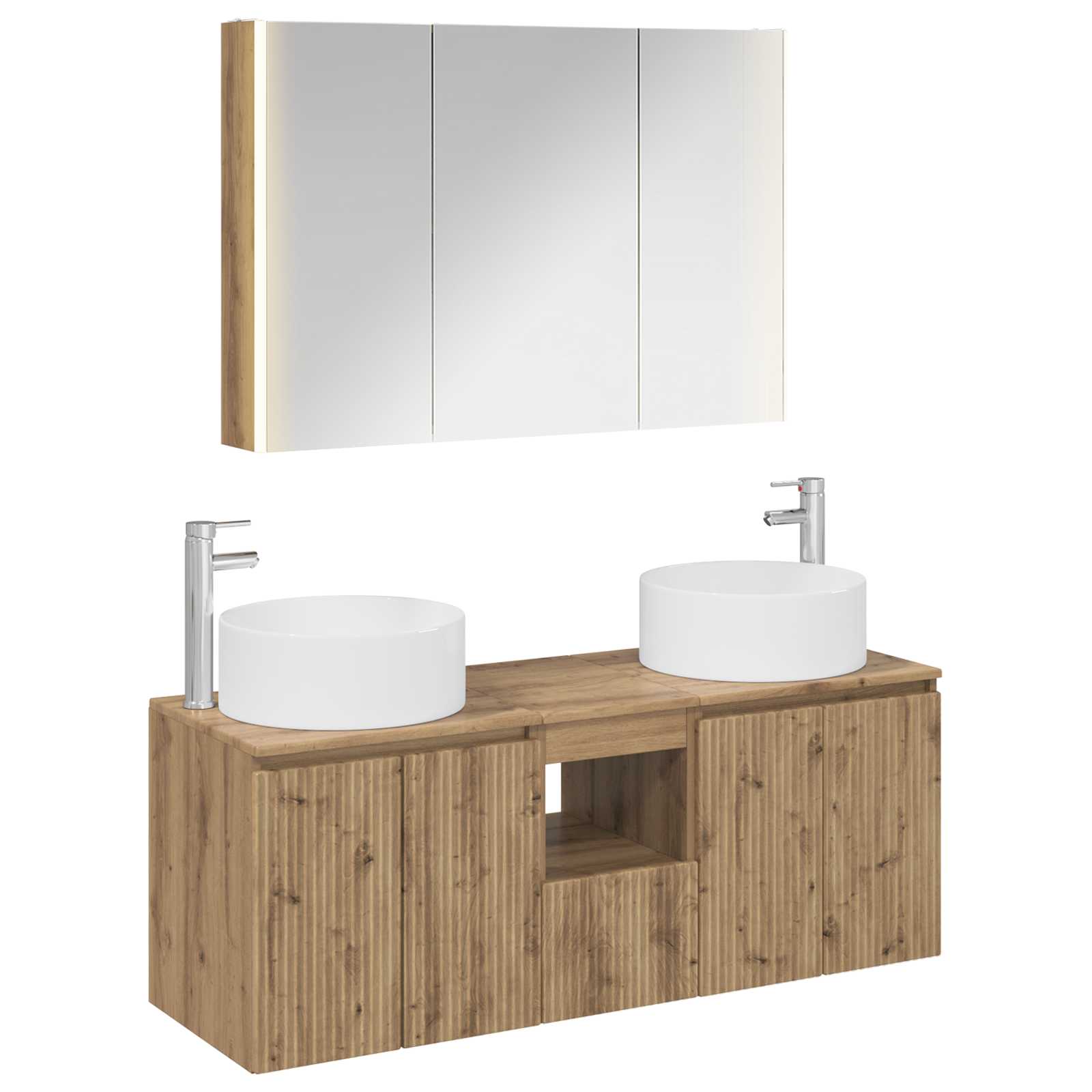 Set ormarića za kupaonicu 4 pcs Hrast artisan