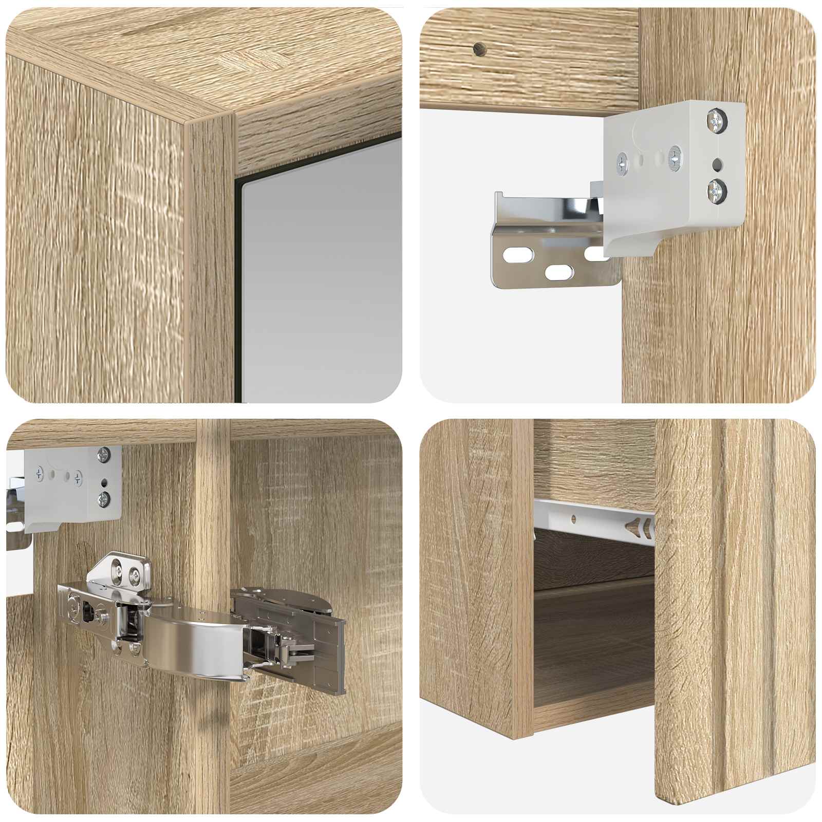 Set ormarića za kupaonicu 5 pcs Hrast sonoma 50 x 14,5 x 70 cm