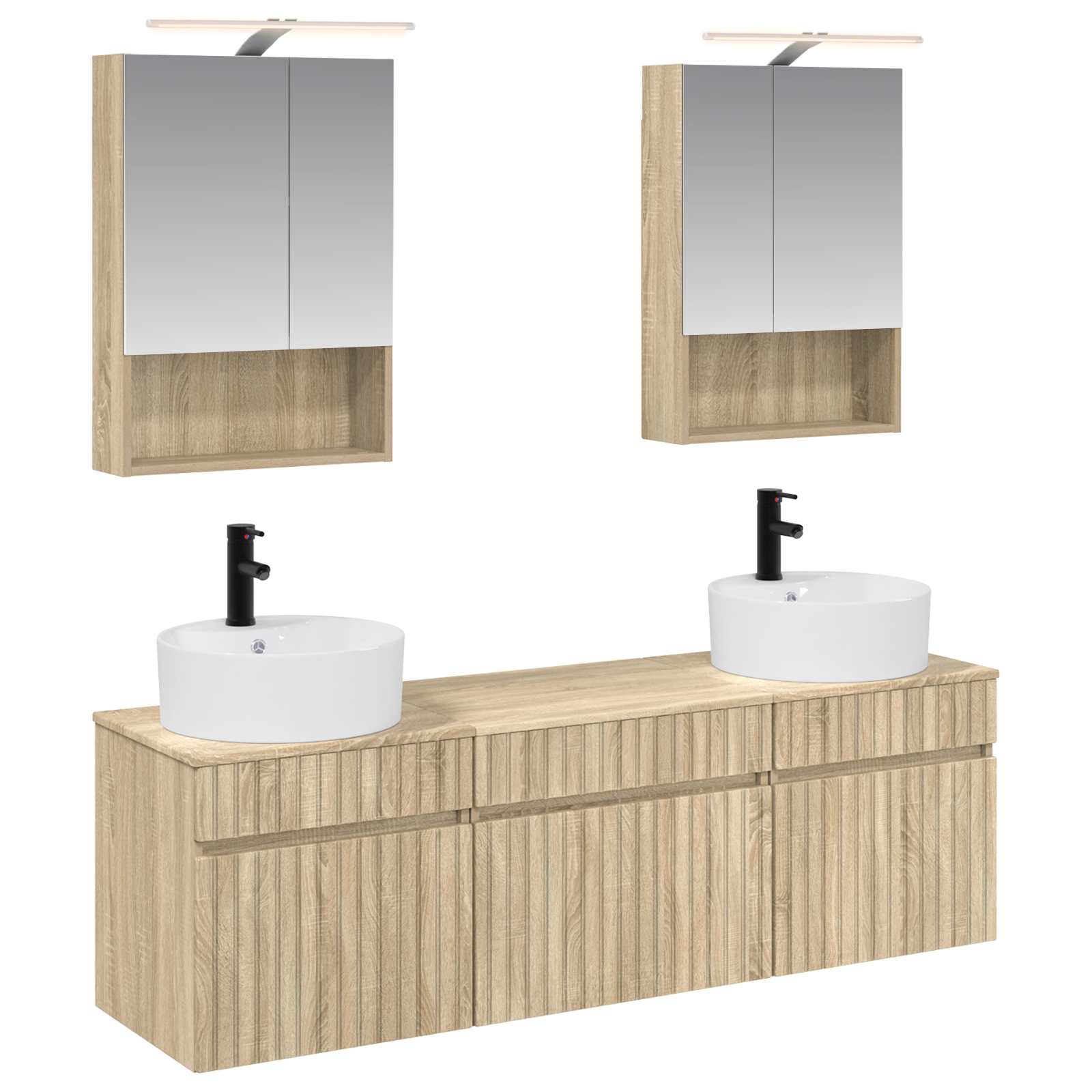 Set ormarića za kupaonicu 5 pcs Hrast sonoma 50 x 14,5 x 70 cm