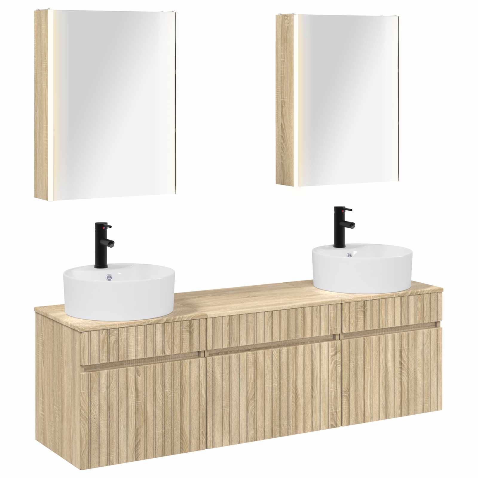 Set ormarića za kupaonicu 5 pcs Hrast sonoma 53 x 15,5 x 70 cm