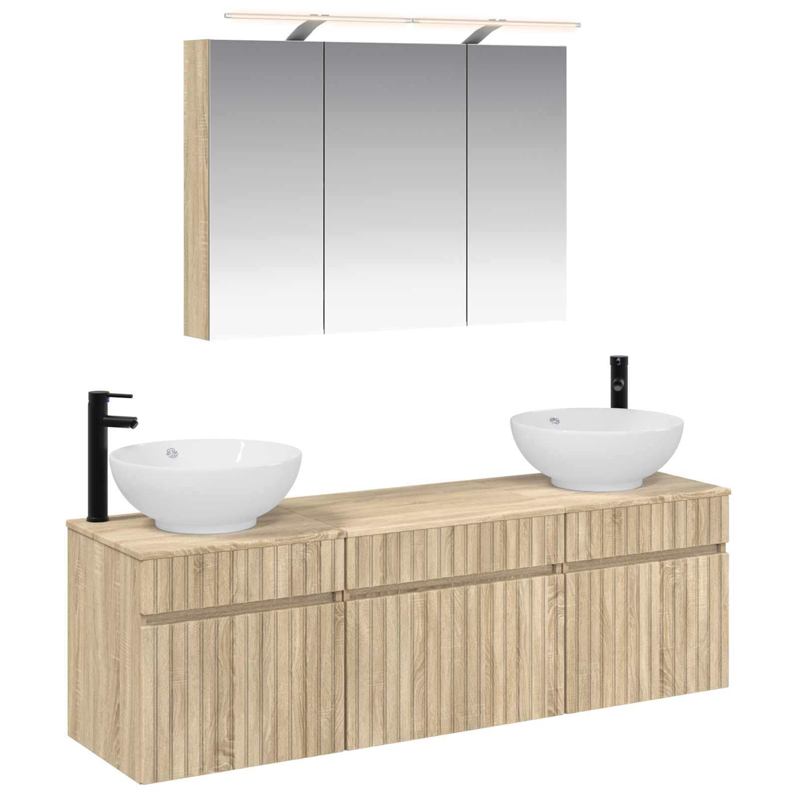 Set ormarića za kupaonicu 4 pcs Hrast sonoma Konstruirano drvo