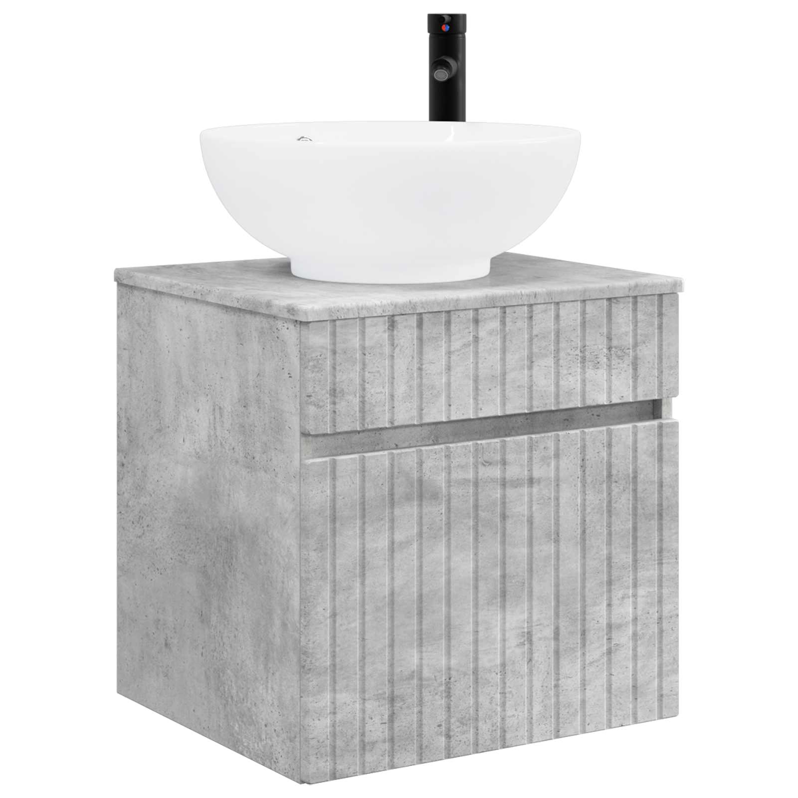 Set ormarića za kupaonicu 4 pcs Betonska siva Konstruirano drvo