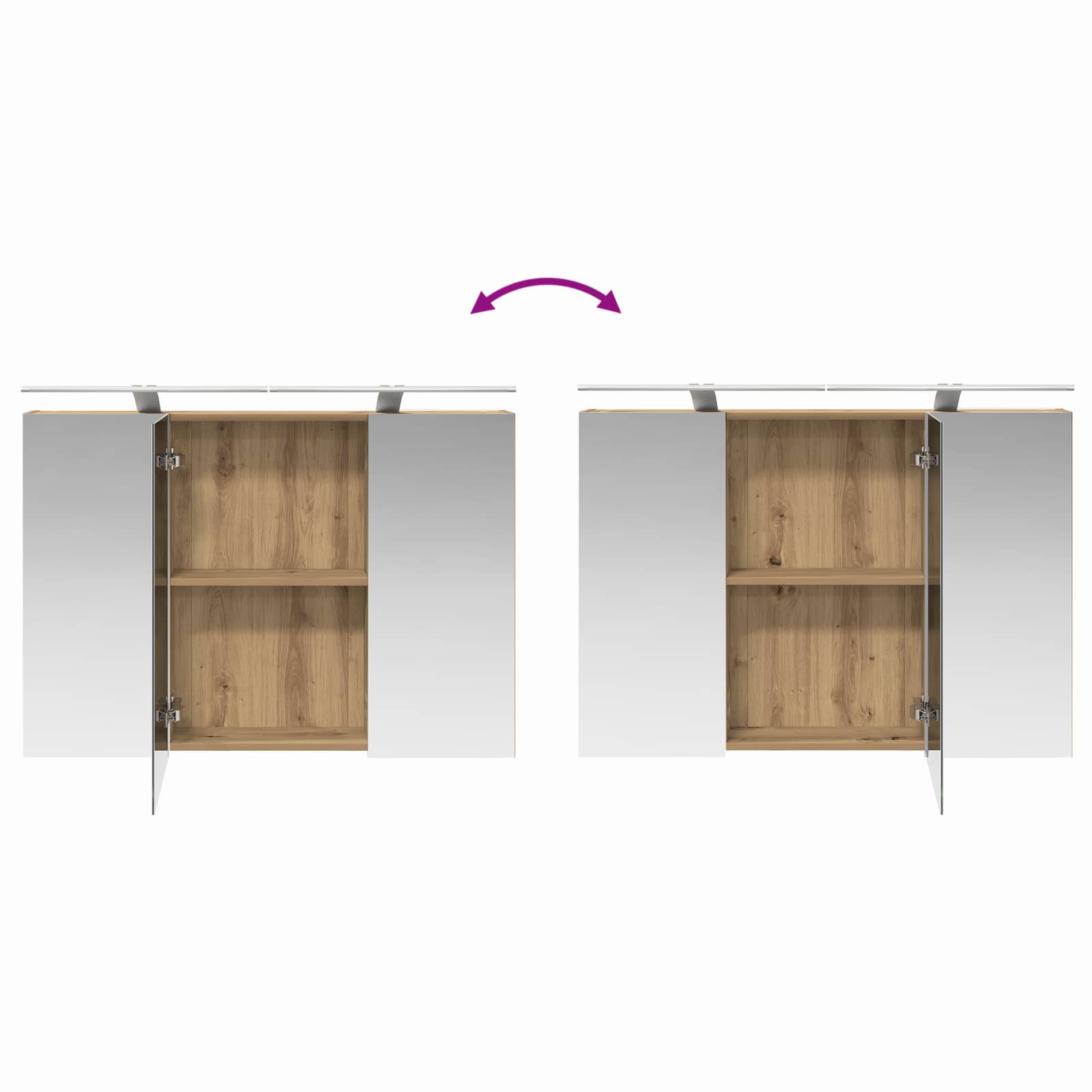 Set ormarića za kupaonicu 4 pcs Hrast artisan