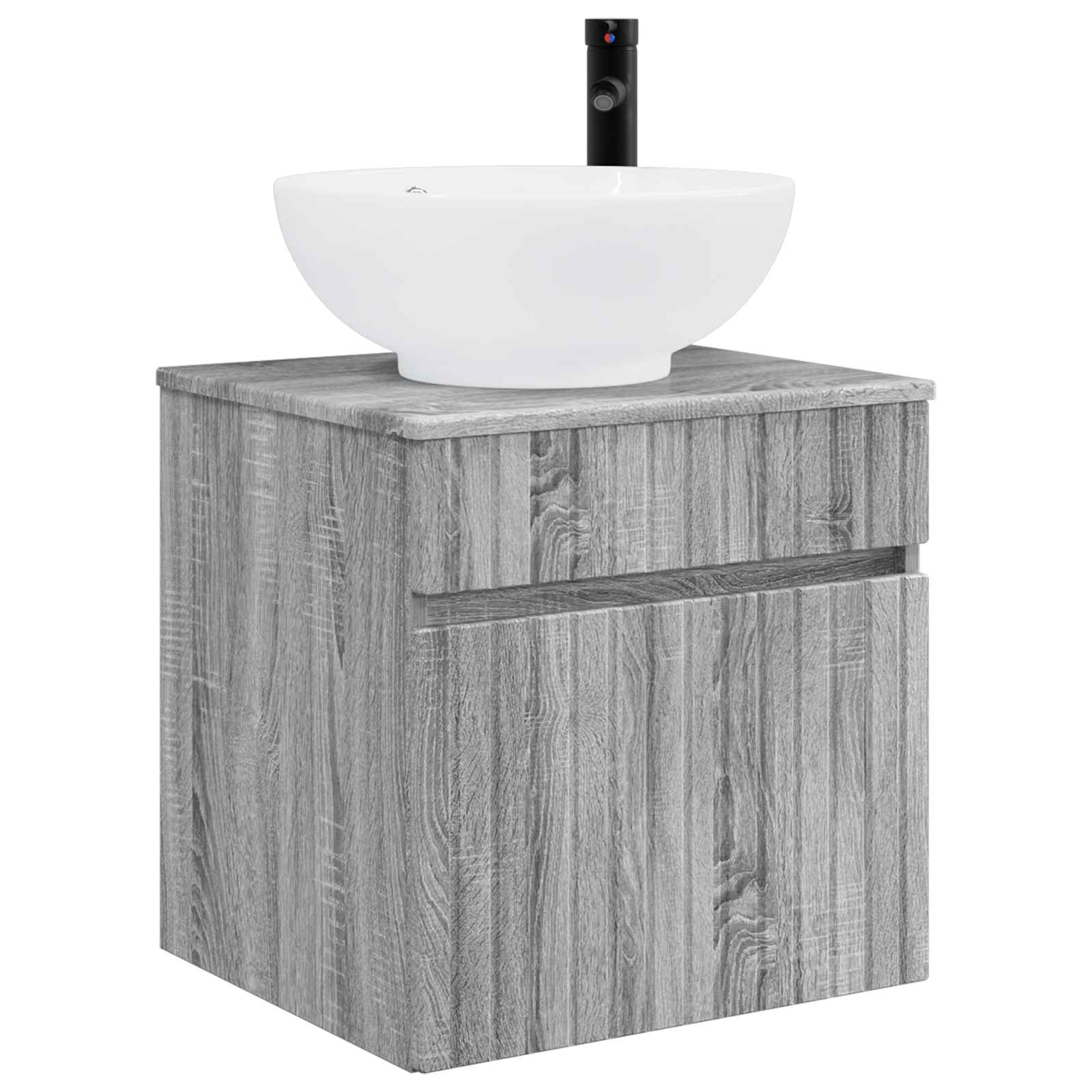 Set ormarića za kupaonicu 4 pcs Siva Sonoma