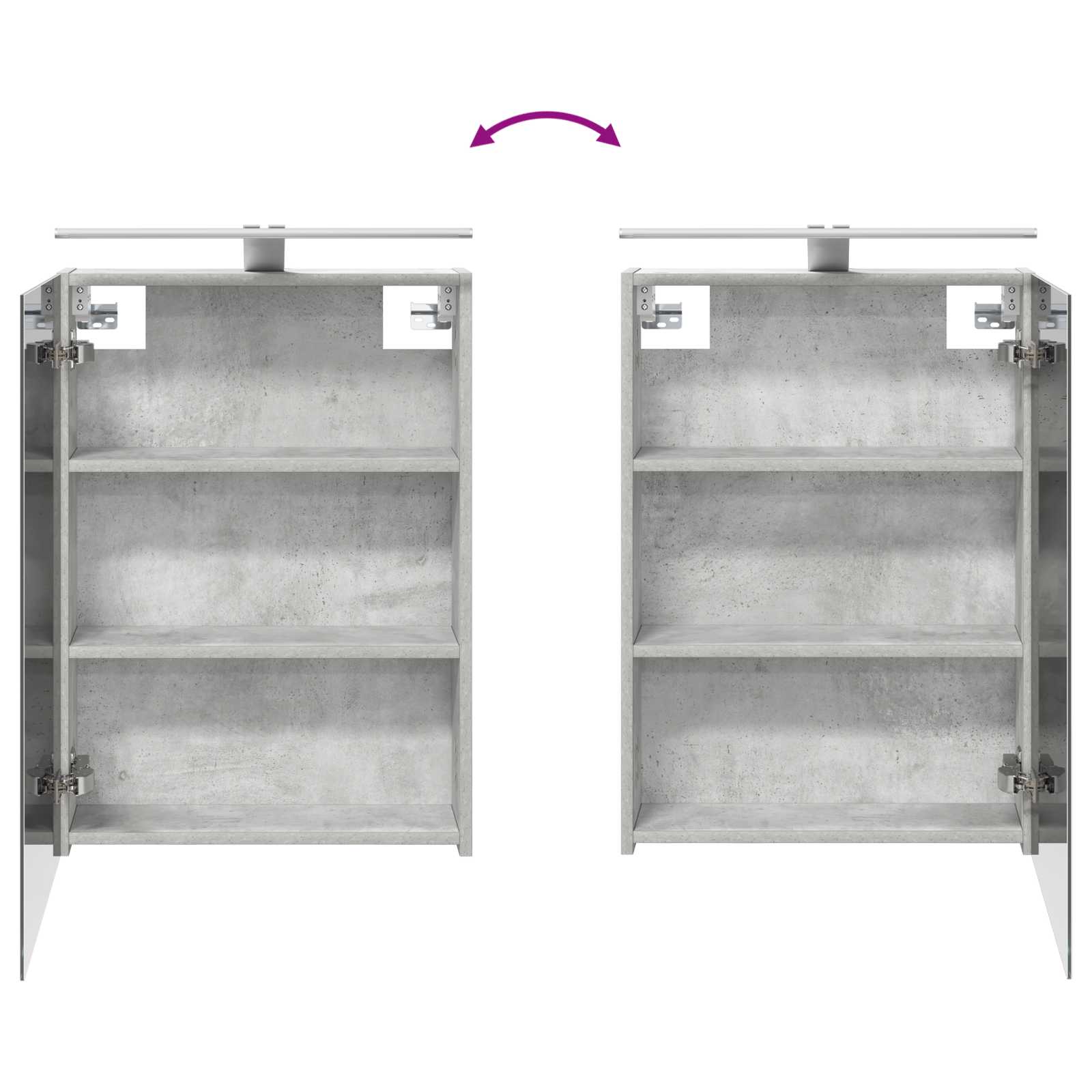 Set ormarića za kupaonicu 5 pcs Betonska siva 50 x 14,5 x 70 cm