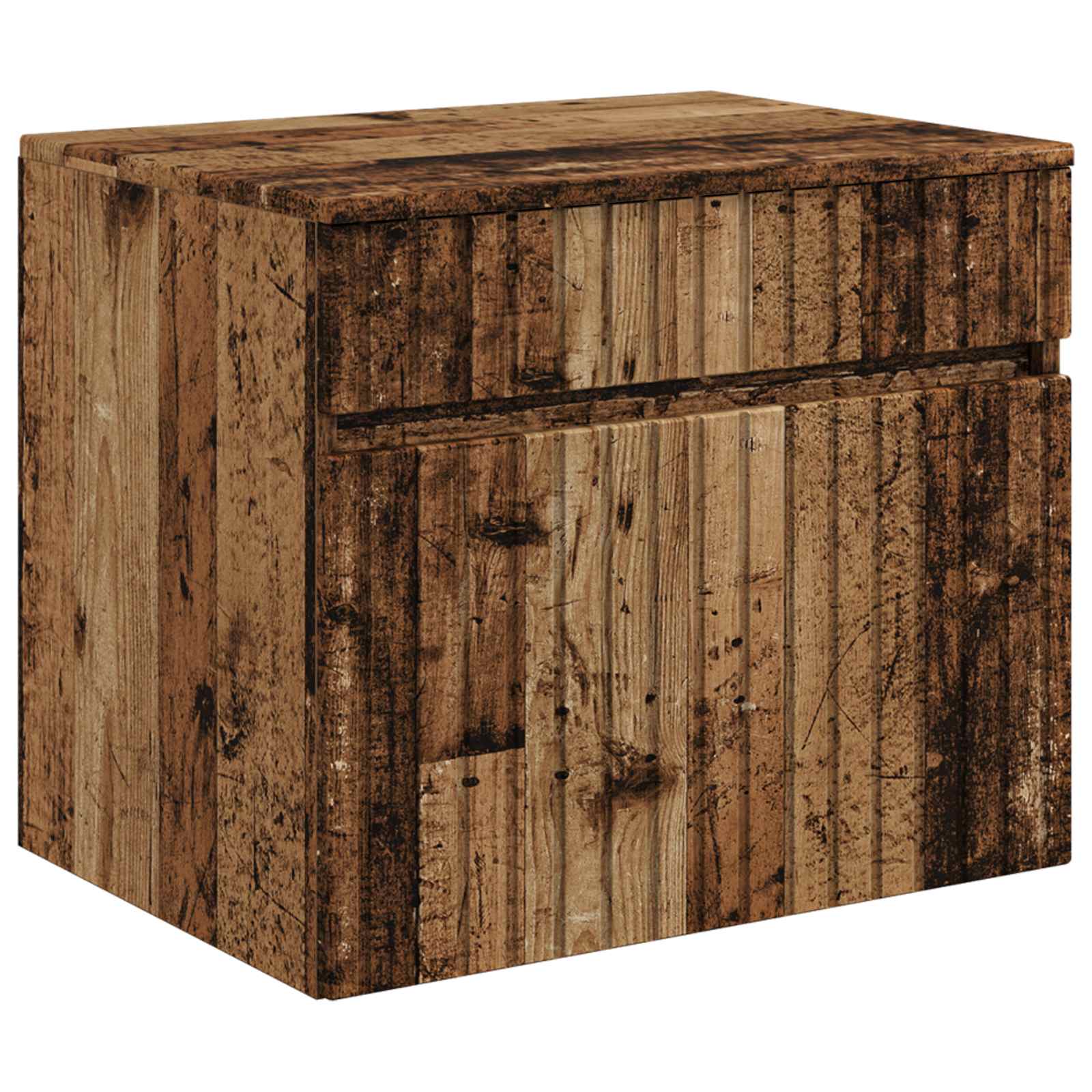 Set ormarića za kupaonicu 5 pcs Staro drvo 50 x 14,5 x 70 cm