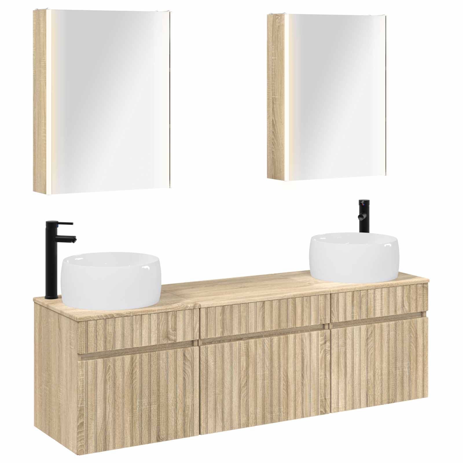 Set ormarića za kupaonicu 5 pcs Hrast sonoma 53 x 15,5 x 70 cm