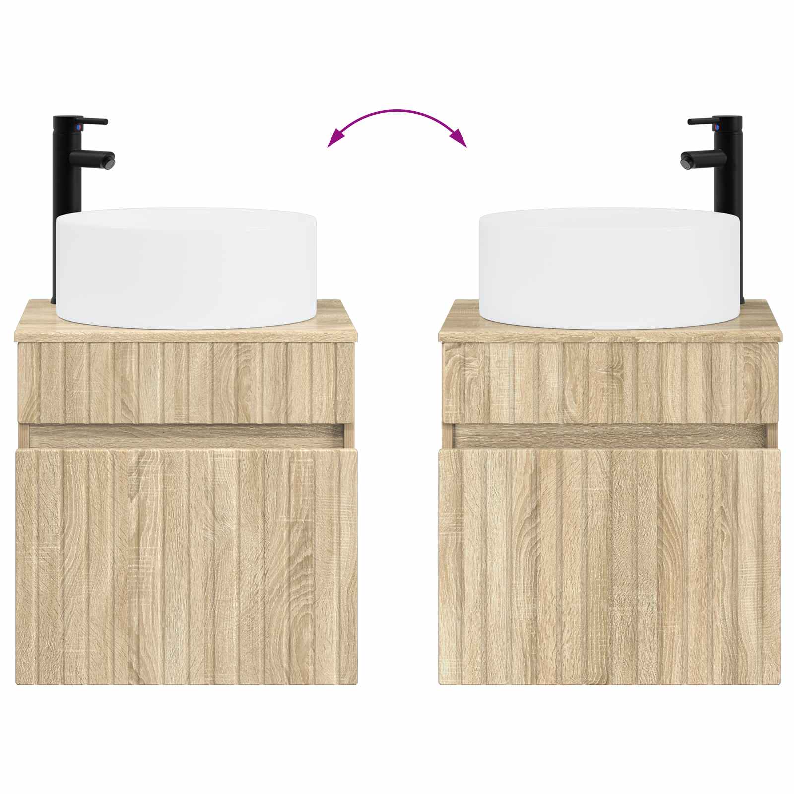 Set ormarića za kupaonicu 4 pcs Hrast sonoma