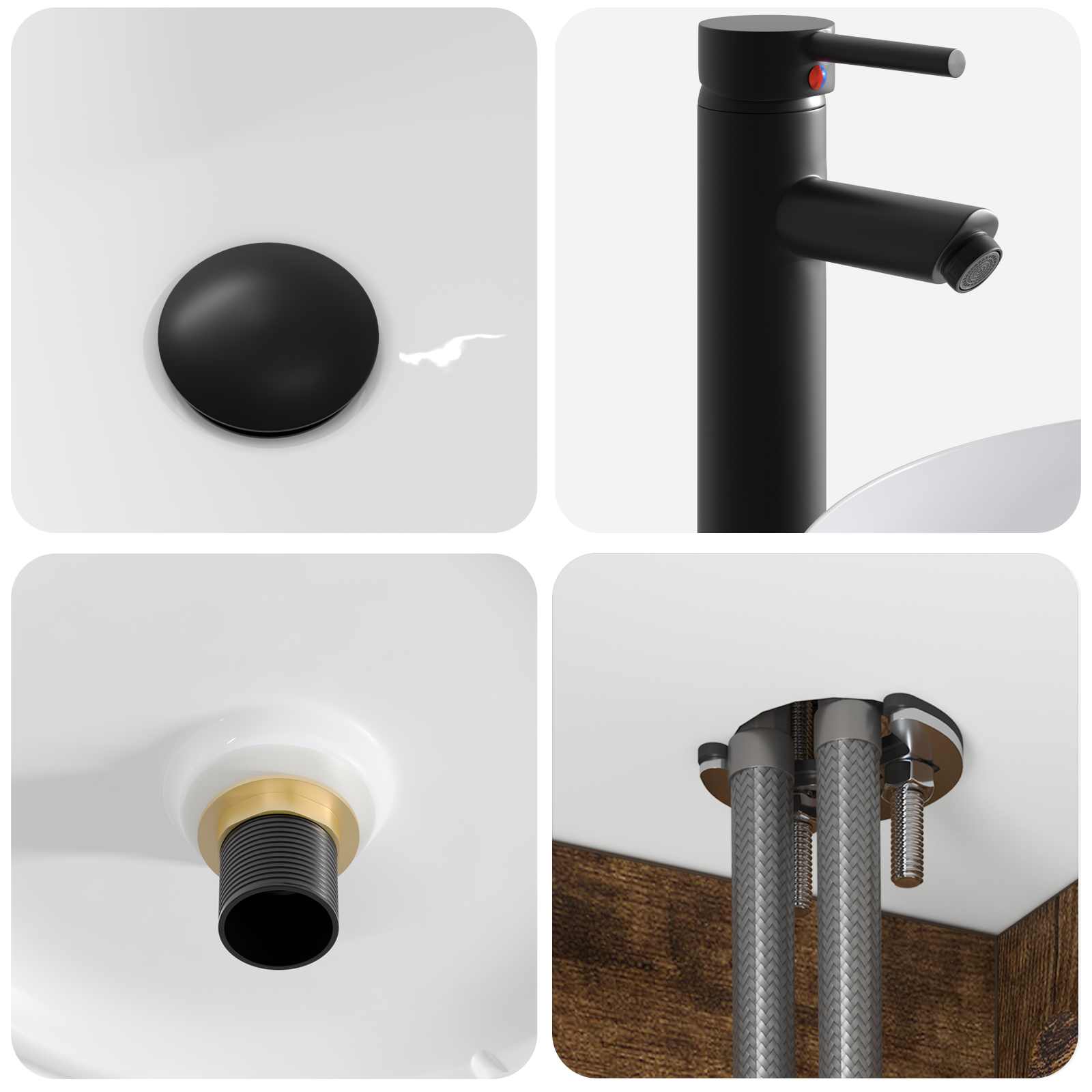 Set ormarića za kupaonicu 4 pcs Dimljeni hrast
