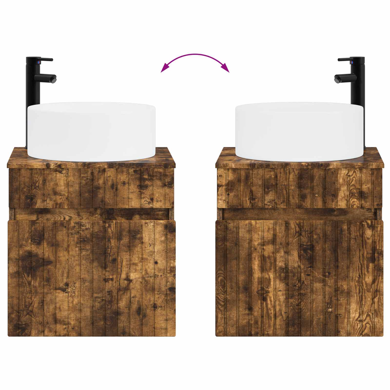 Set ormarića za kupaonicu 4 pcs Dimljeni hrast