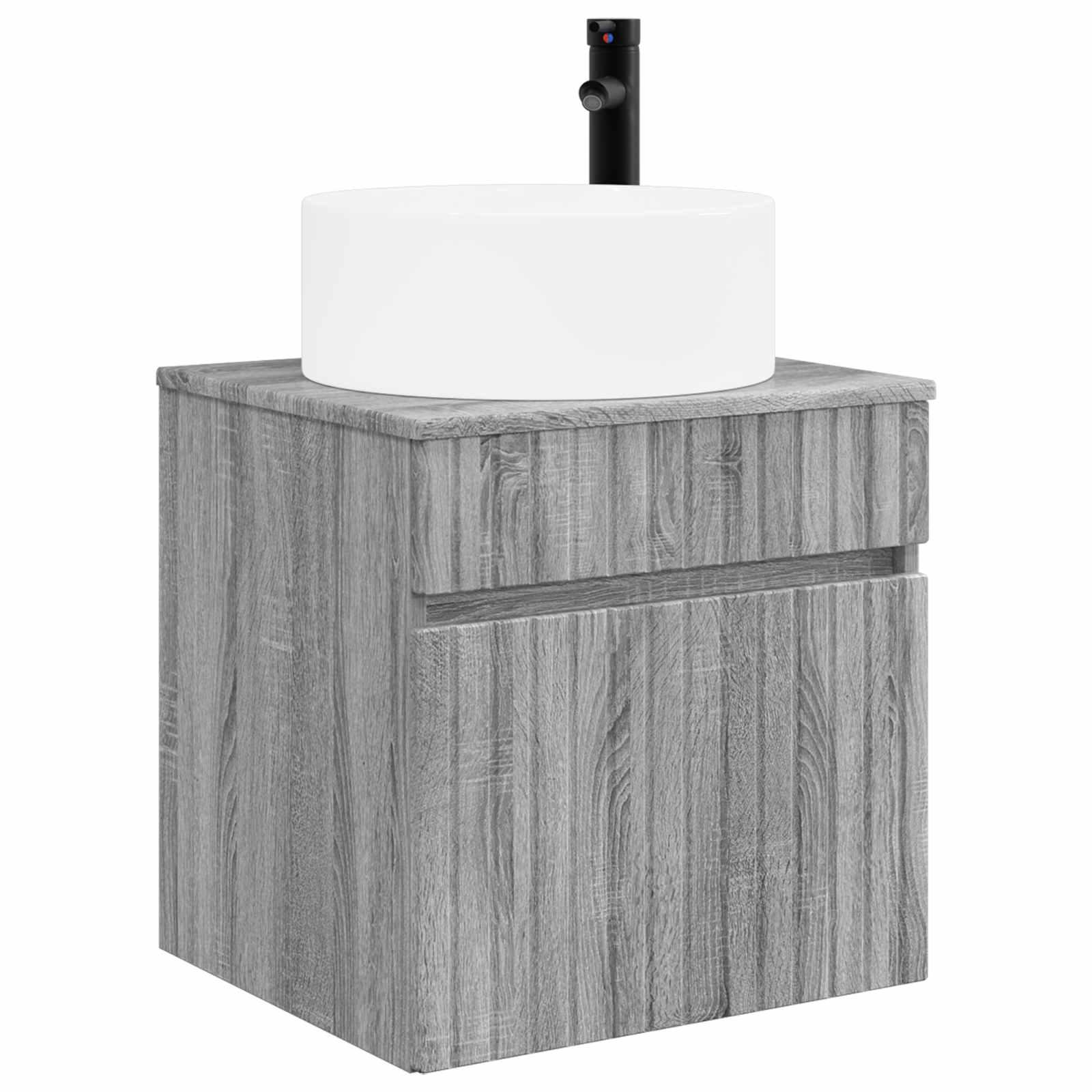 Set ormarića za kupaonicu 4 pcs Siva Sonoma