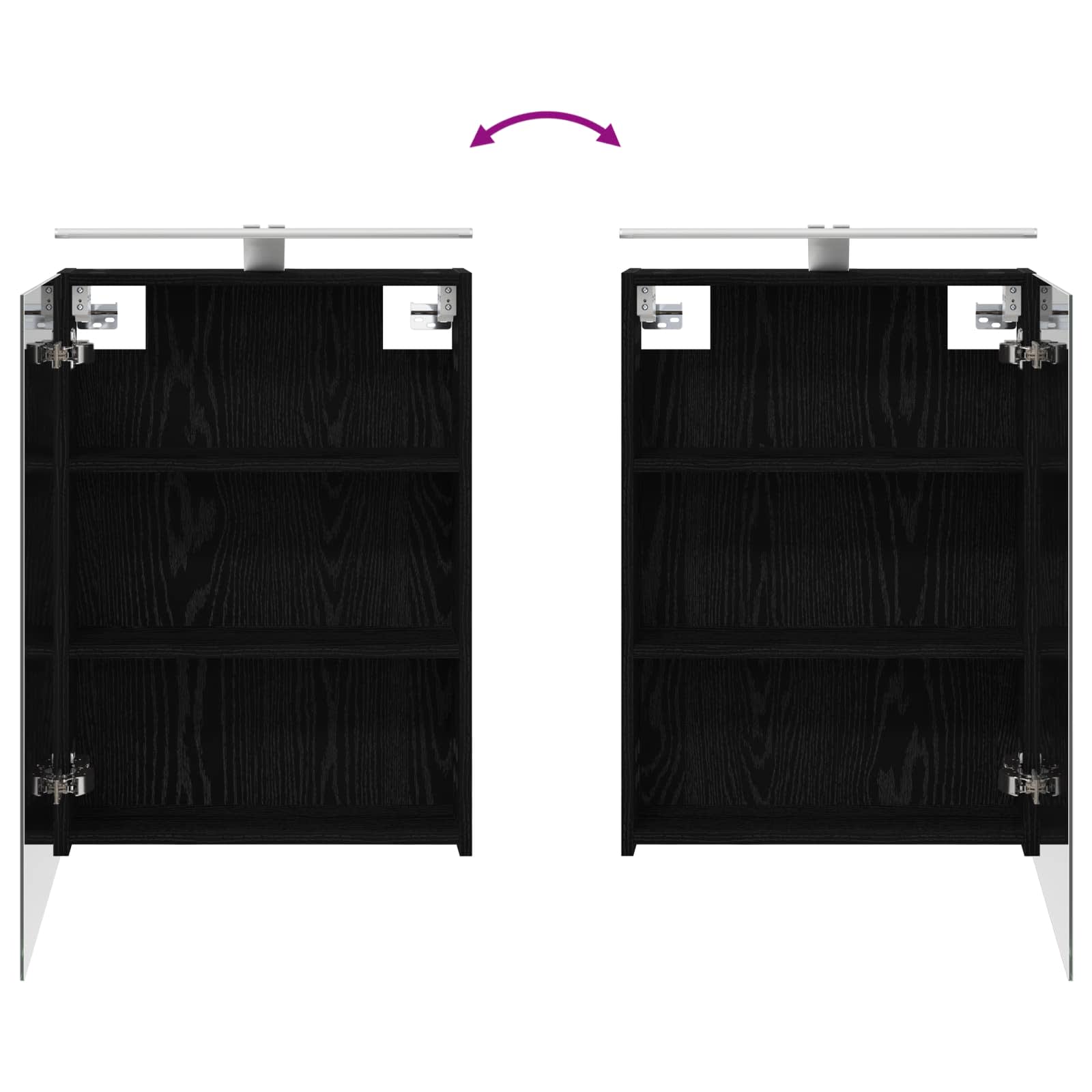 Set ormarića za kupaonicu 5 pcs Crni hrast 50 x 14,5 x 70 cm