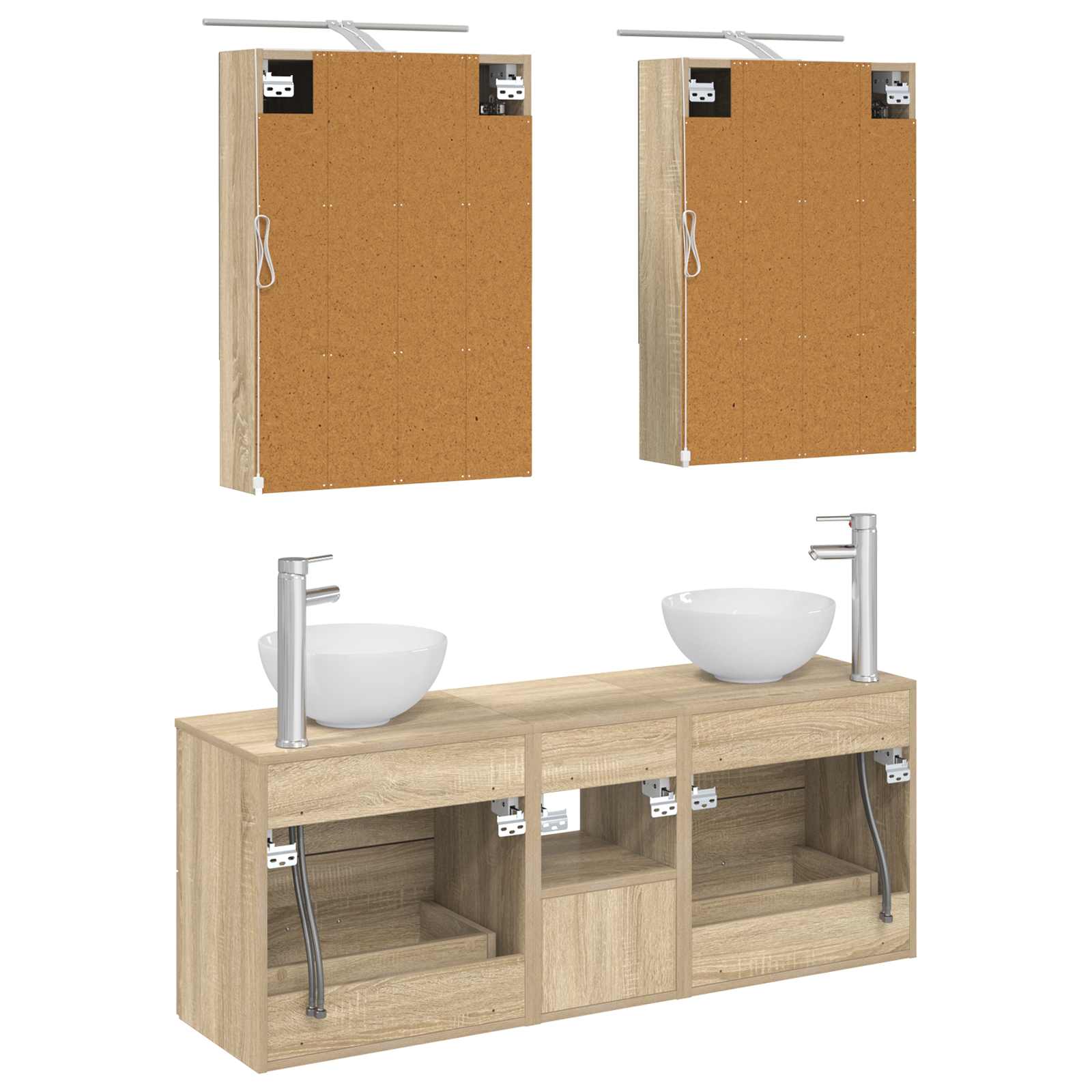 Set ormarića za kupaonicu 5 pcs Hrast sonoma 50 x 14,5 x 70 cm