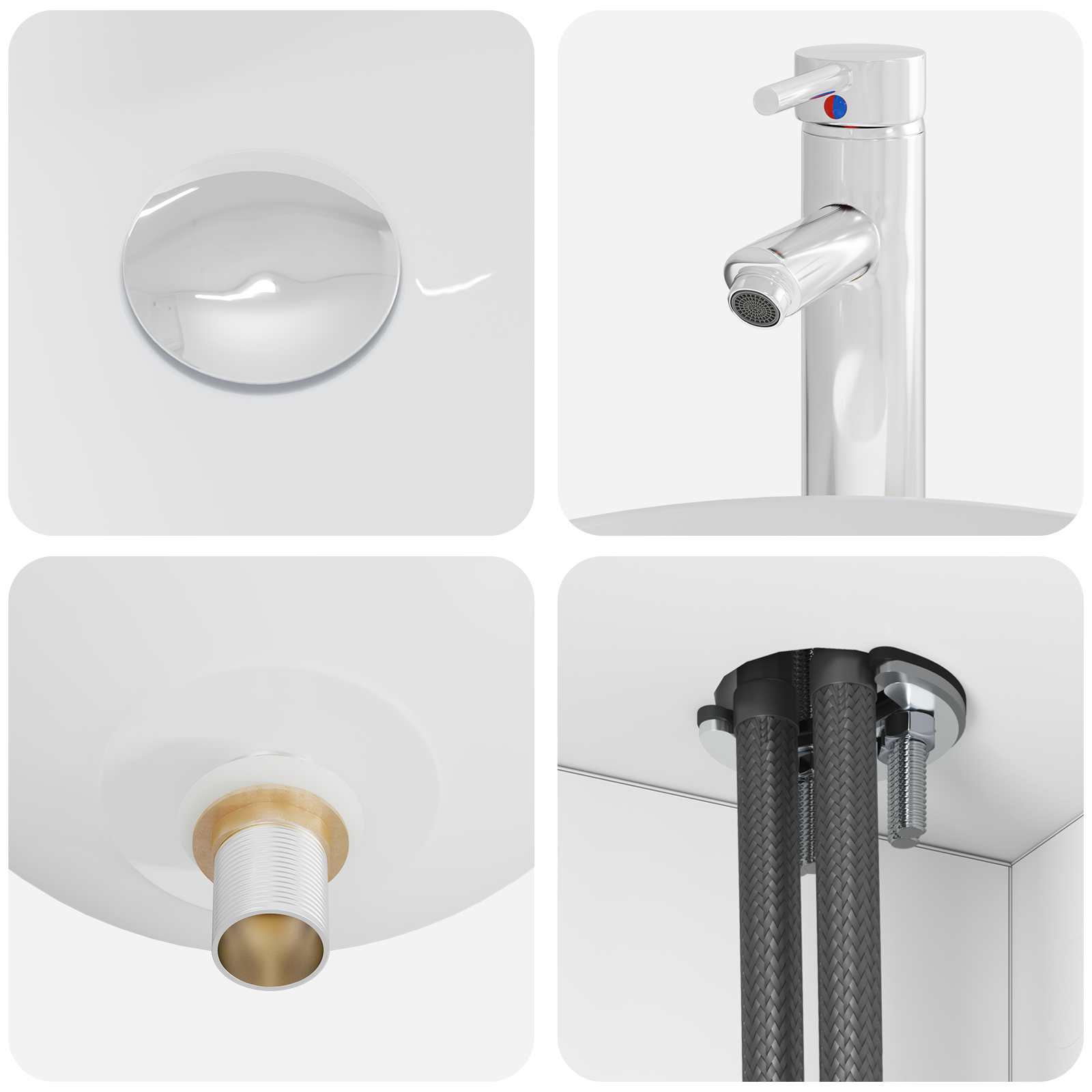 Set ormarića za kupaonicu 5 pcs Bijela 53 x 15,5 x 70 cm