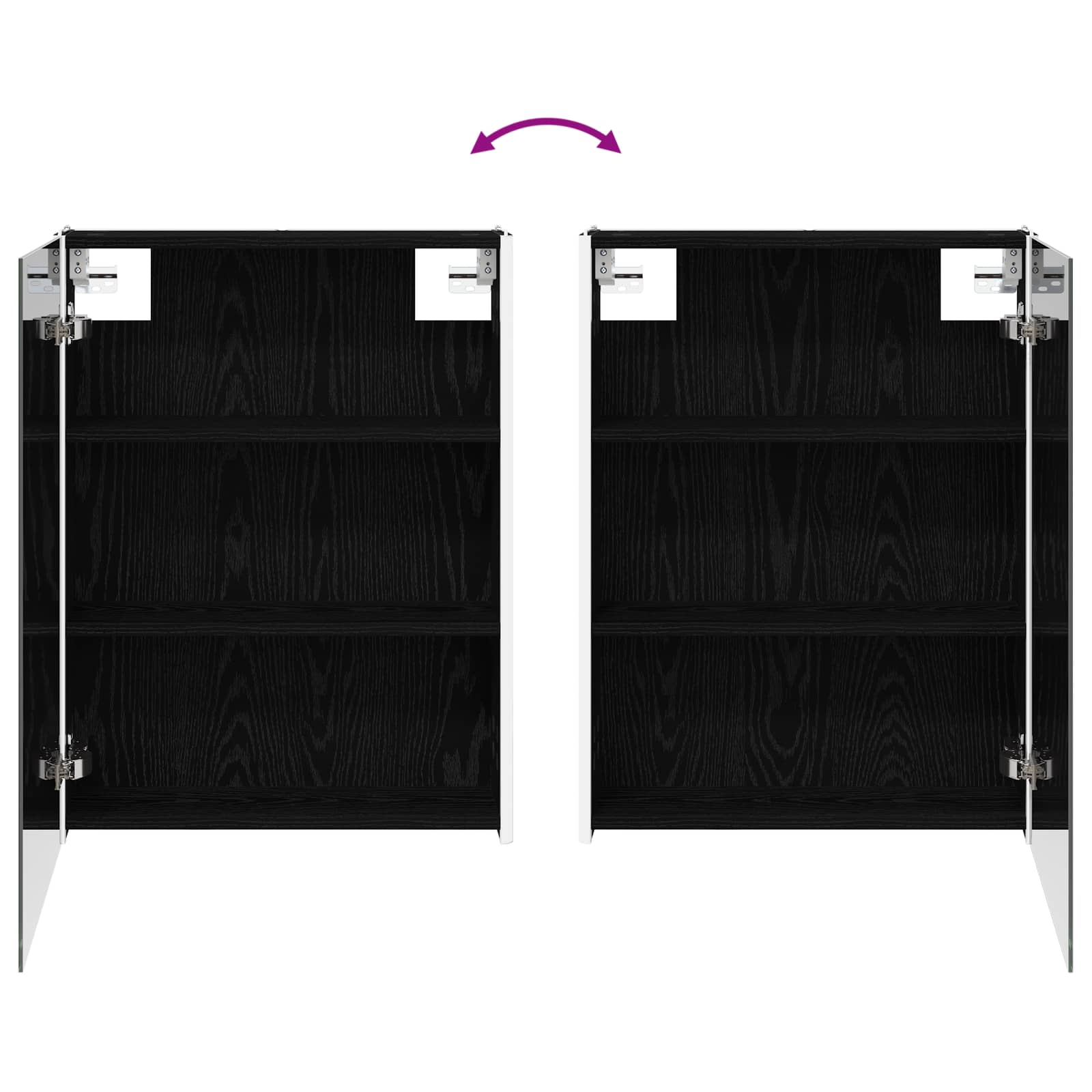 Set ormarića za kupaonicu 5 pcs Crni hrast 53 x 15,5 x 70 cm