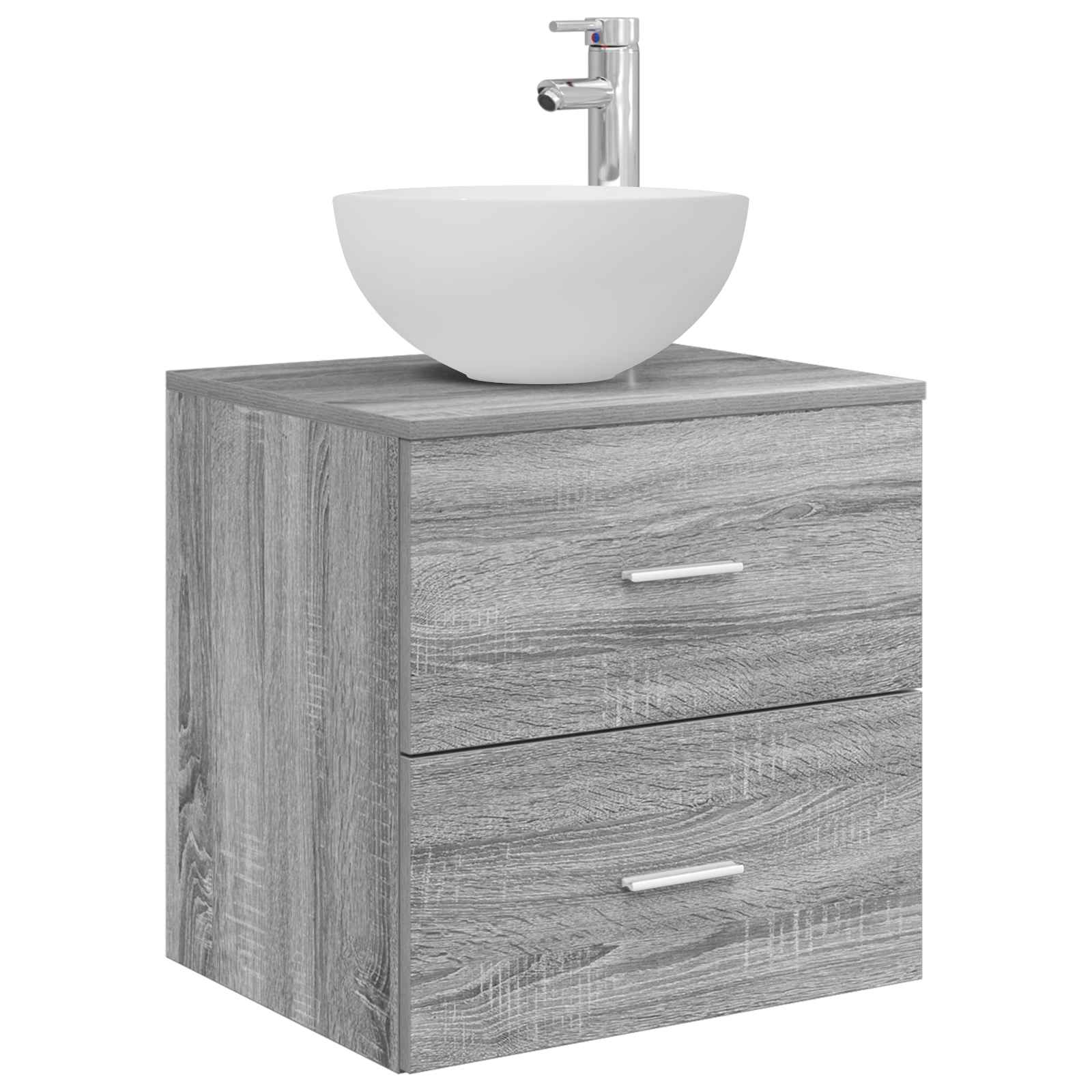 Set ormarića za kupaonicu 5 pcs Siva Sonoma Konstruirano drvo