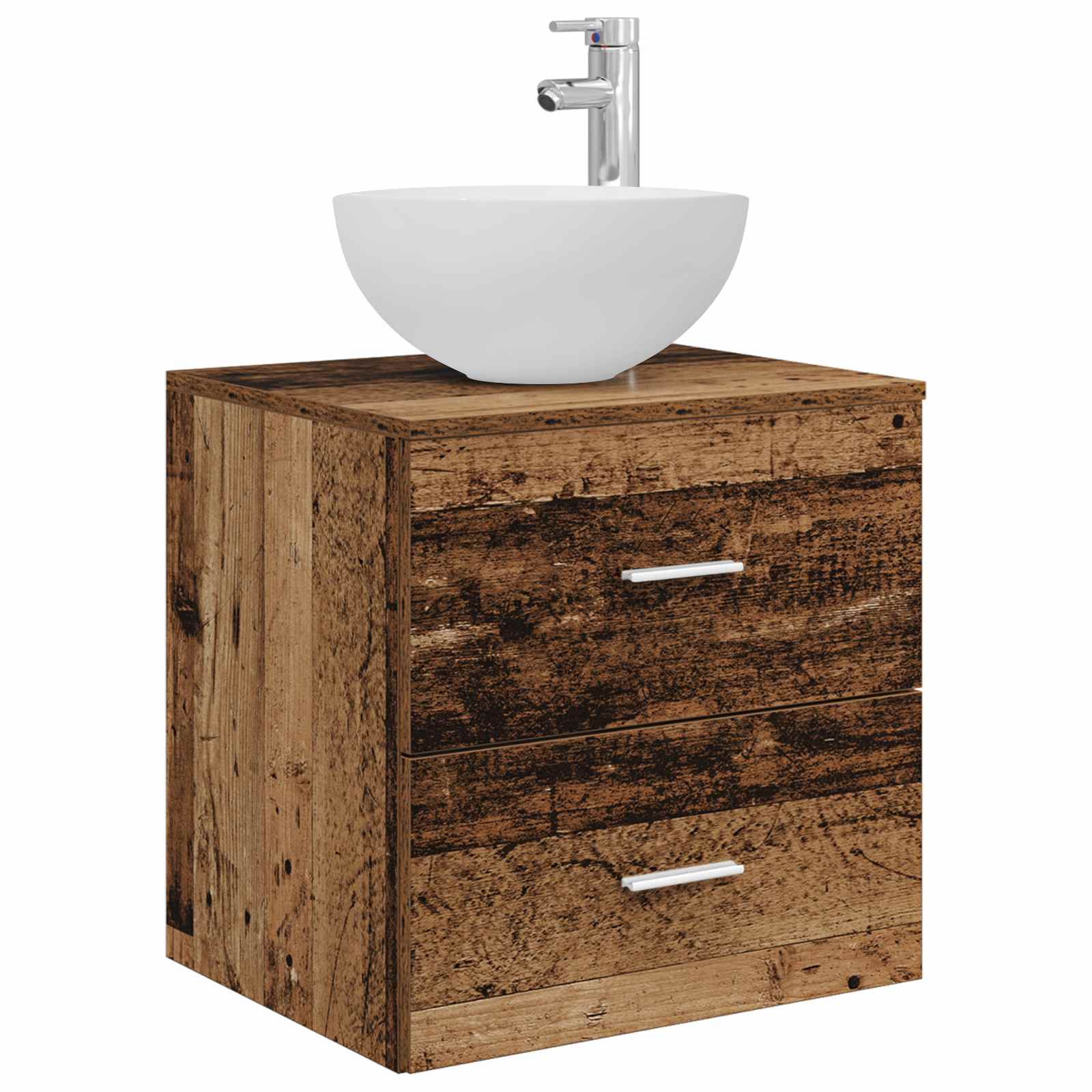 Set ormarića za kupaonicu 5 pcs Staro drvo 53 x 15,5 x 70 cm