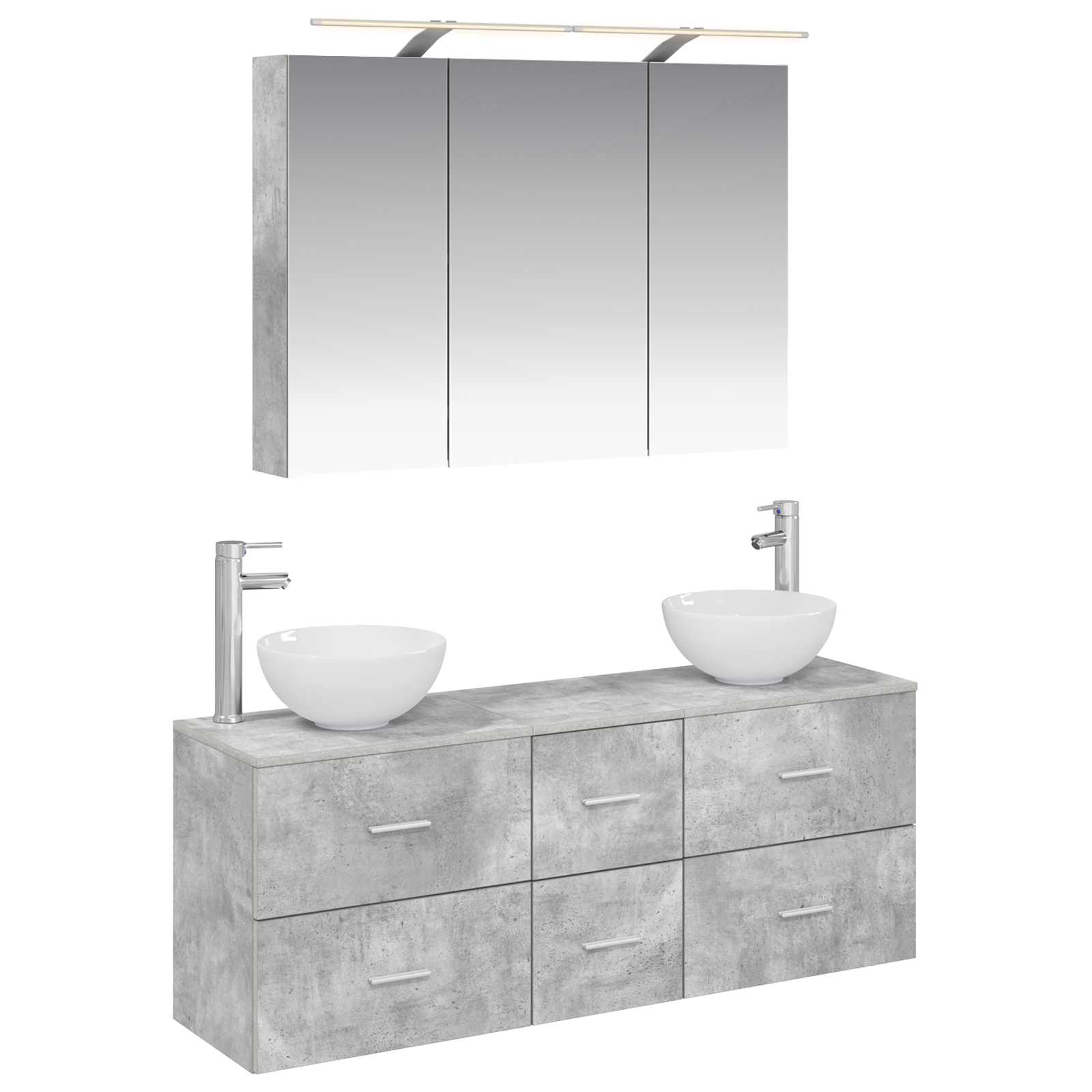 Set namještaja za kupaonicu 4 pcs Betonska siva