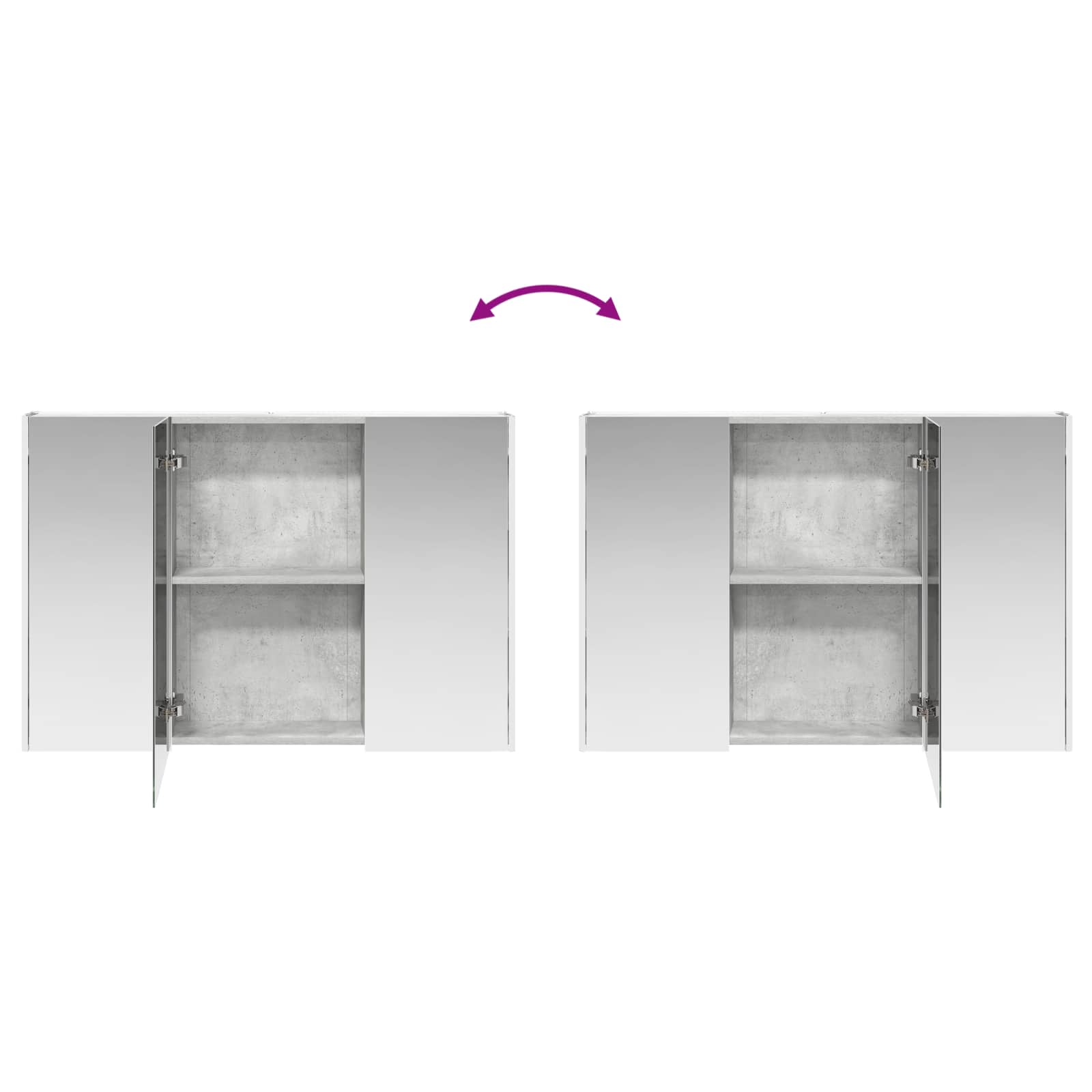 Set namještaja za kupaonicu 4 pcs Betonska siva