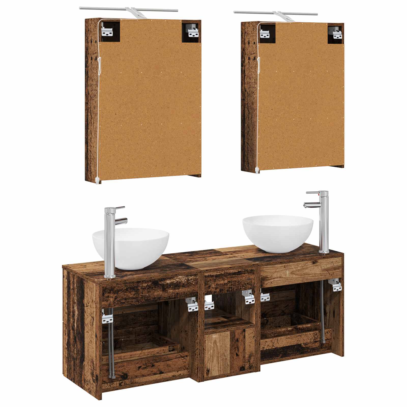 Set namještaja za kupaonicu 5 pcs Staro drvo