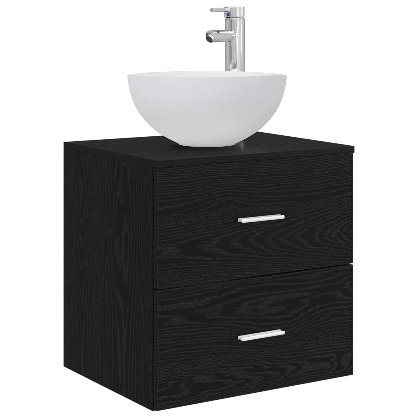 Set namještaja za kupaonicu 5 pcs Crni hrast