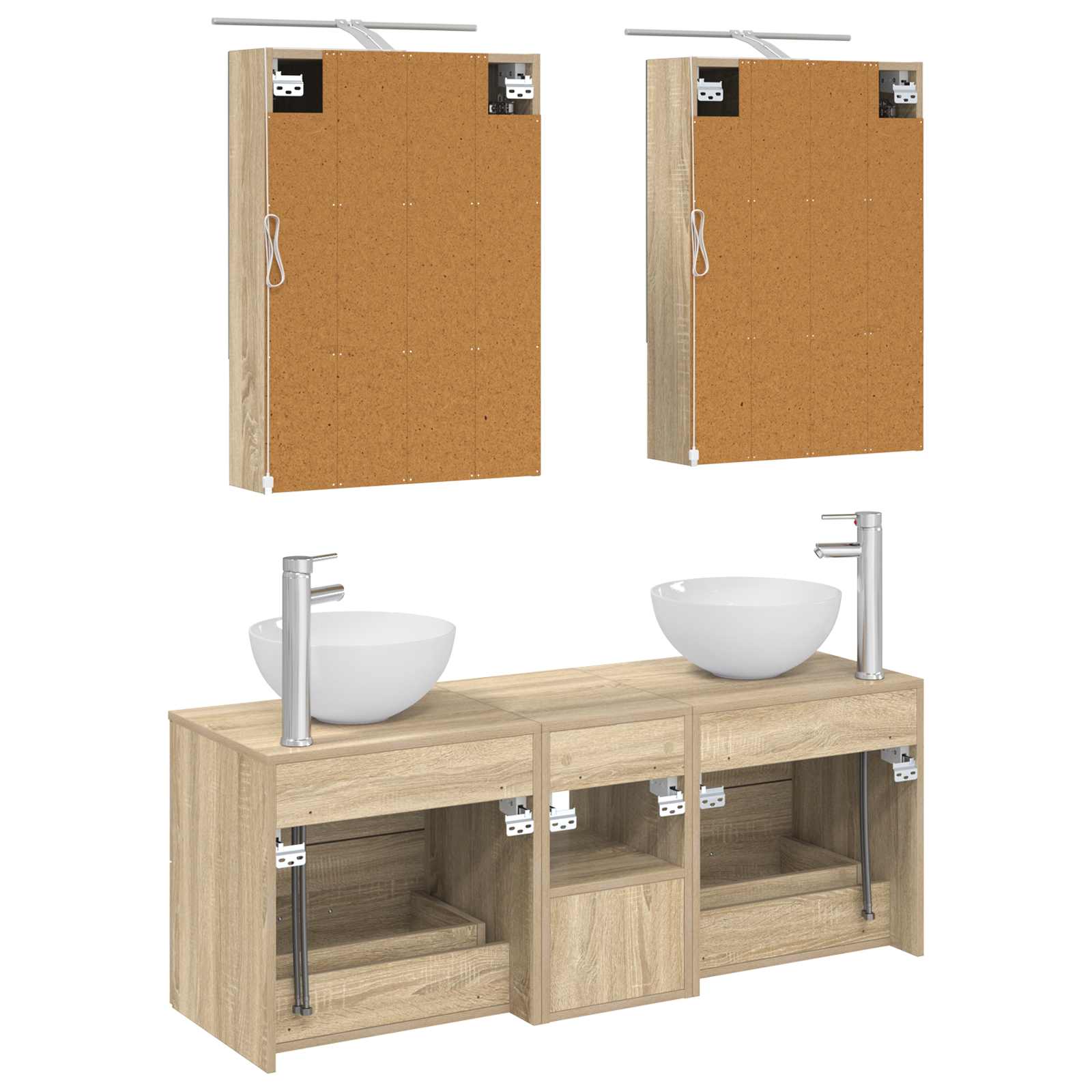 Set namještaja za kupaonicu 5 pcs Hrast sonoma