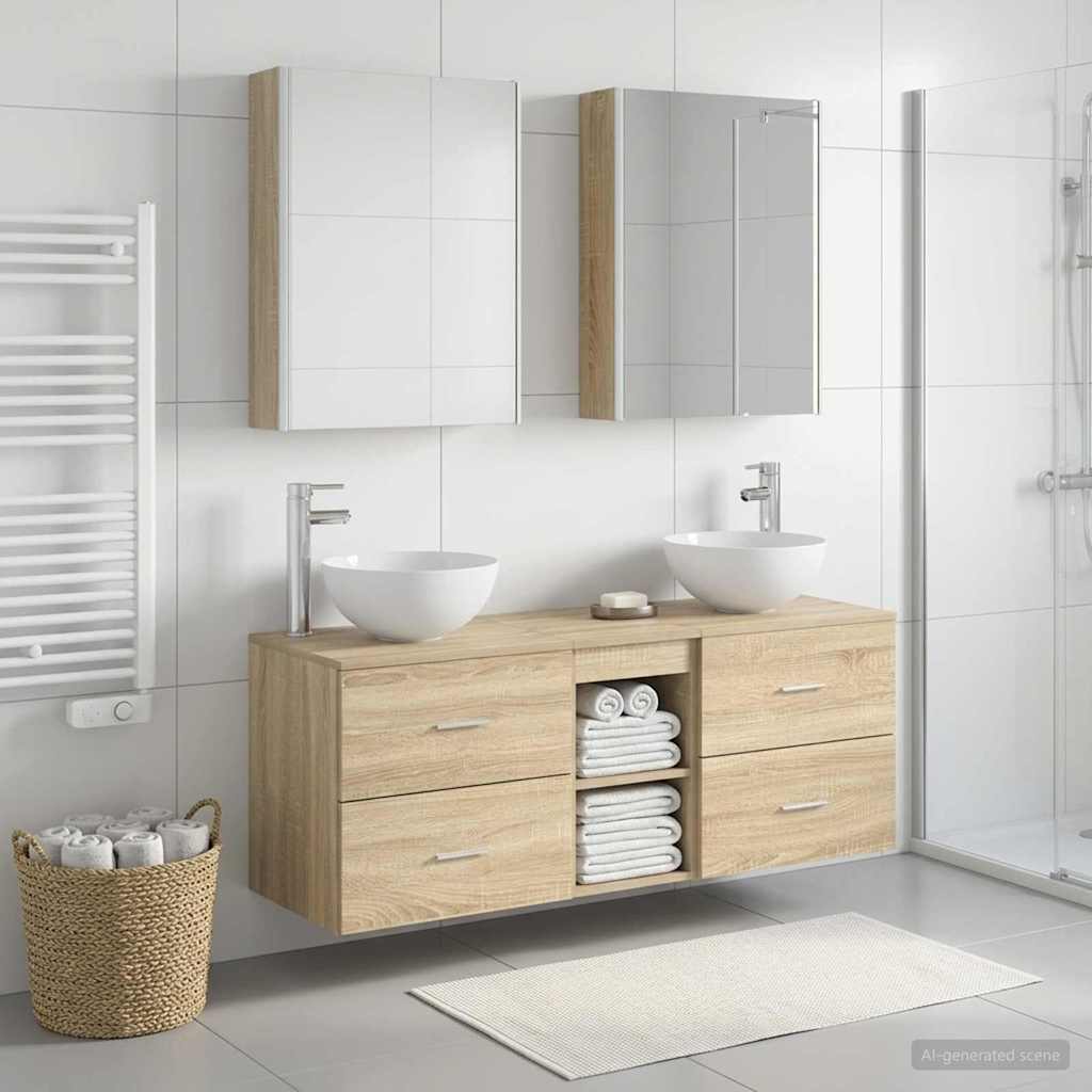 Set namještaja za kupaonicu 5 pcs Hrast sonoma