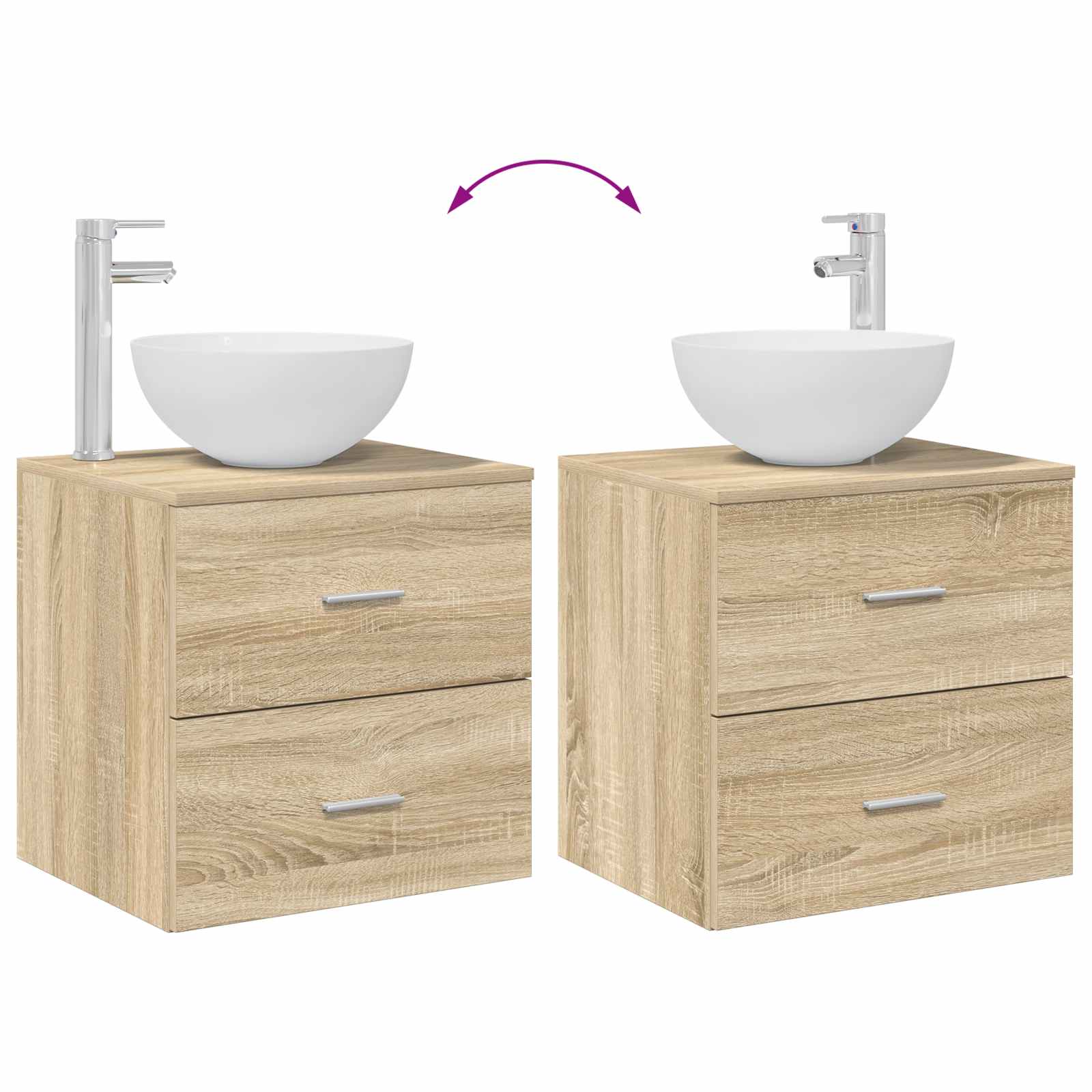 Set namještaja za kupaonicu 4 pcs Hrast sonoma