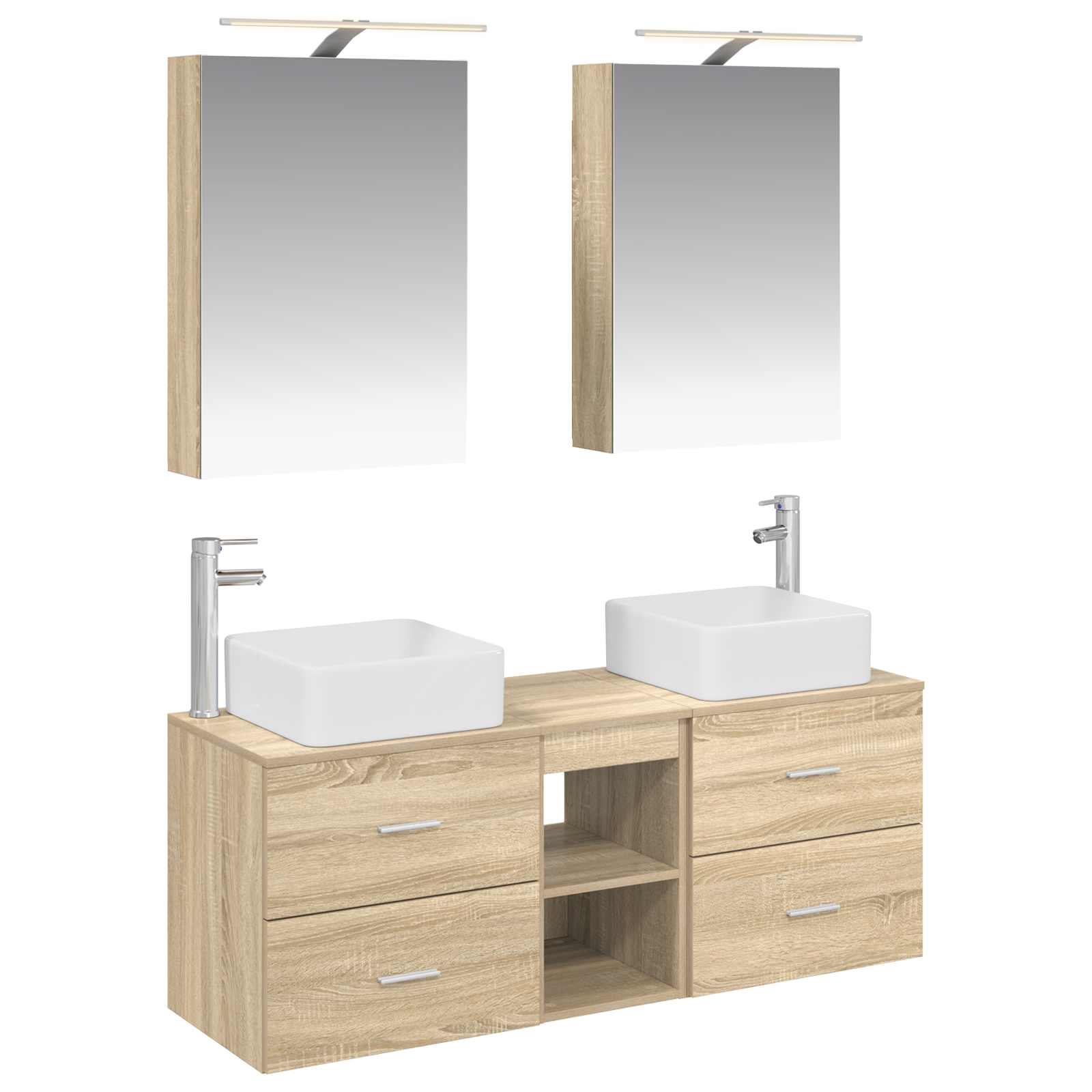 Set namještaja za kupaonicu 5 pcs Hrast sonoma
