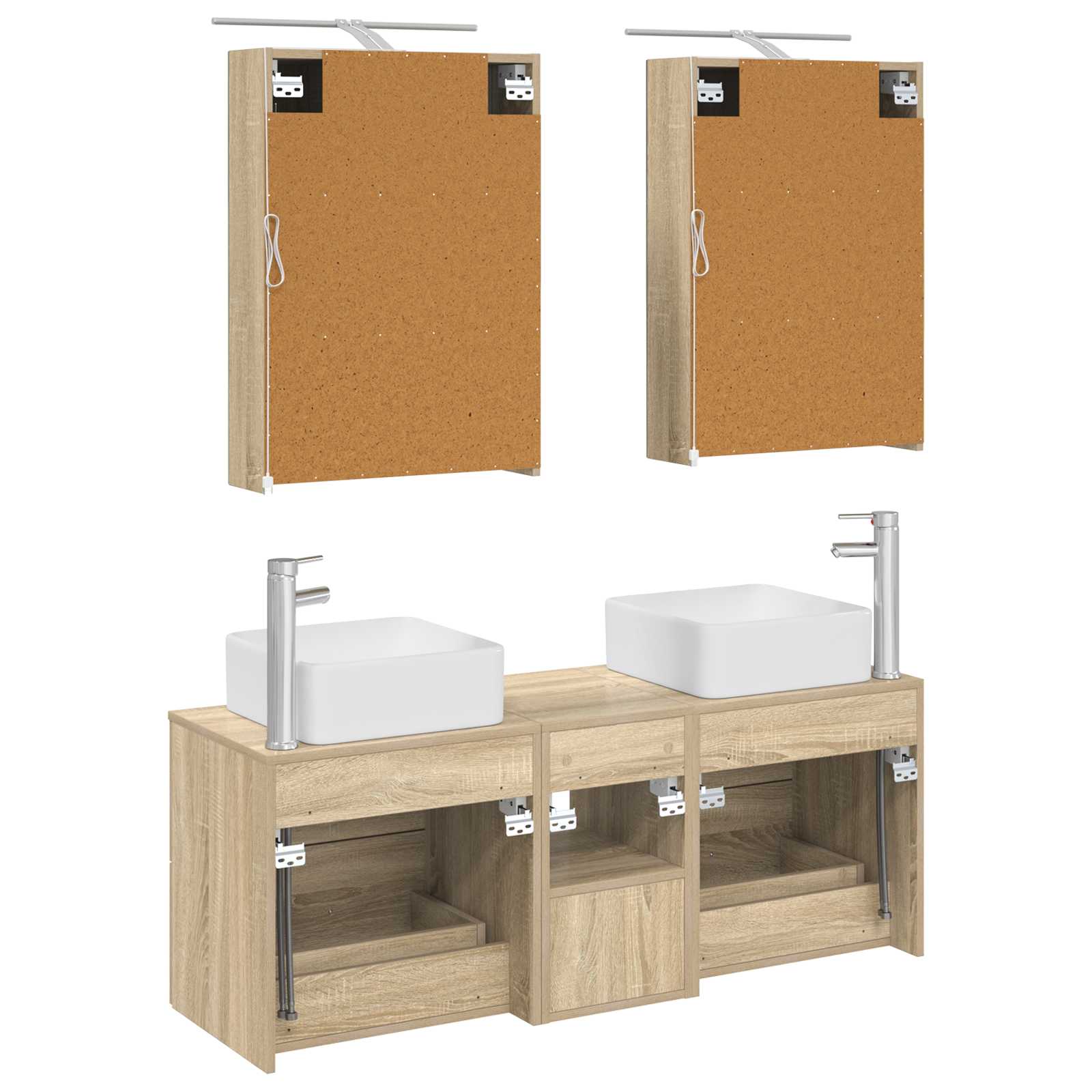 Set namještaja za kupaonicu 5 pcs Hrast sonoma
