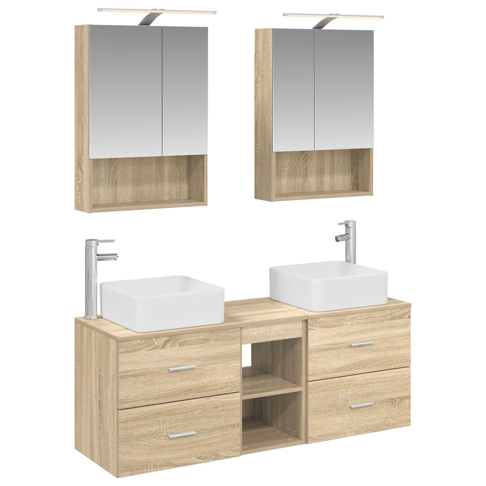 Set namještaja za kupaonicu 5 pcs Hrast sonoma
