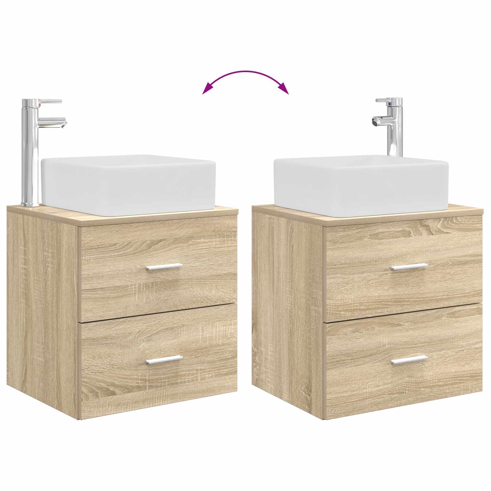 Set namještaja za kupaonicu 4 pcs Hrast sonoma