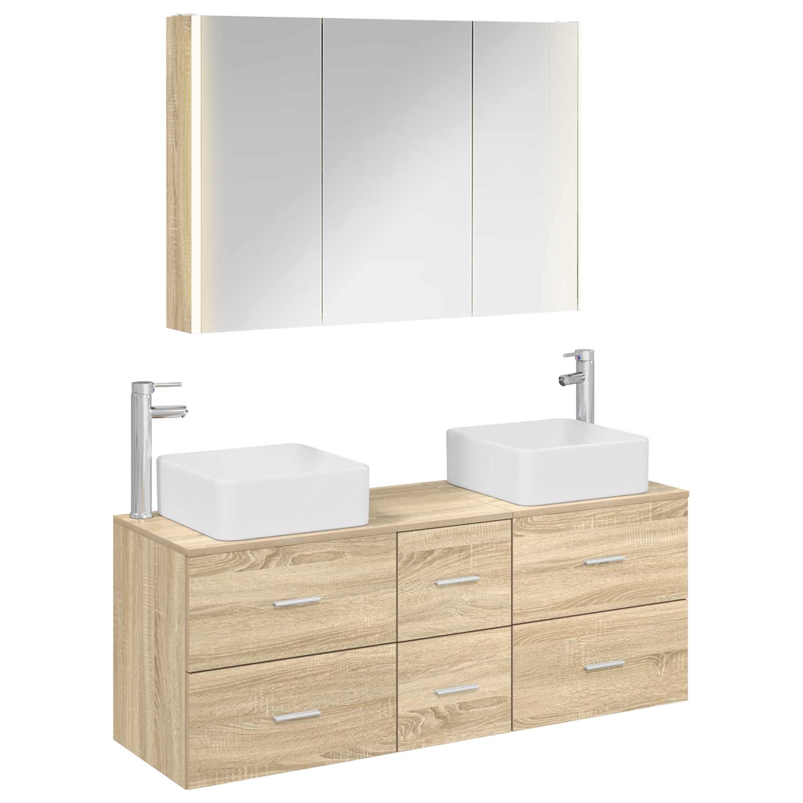 Set namještaja za kupaonicu 4 pcs Hrast sonoma