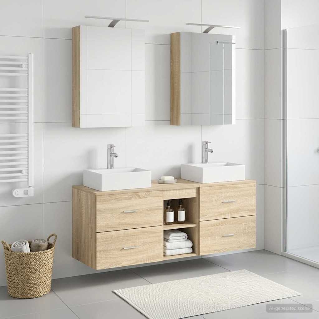 Set namještaja za kupaonicu 5 pcs Hrast sonoma