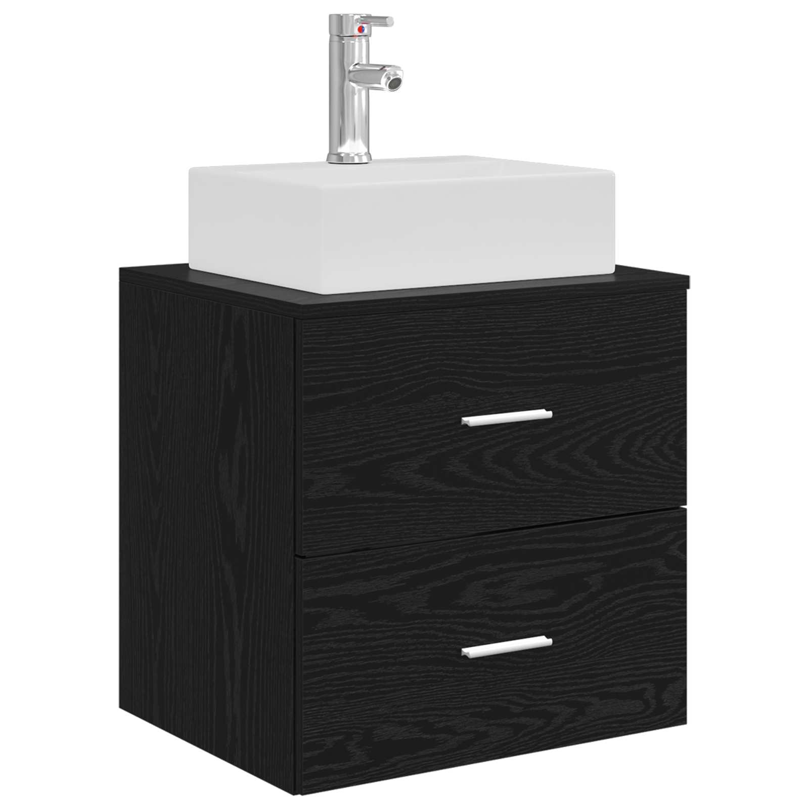 Set namještaja za kupaonicu 5 pcs Crni hrast