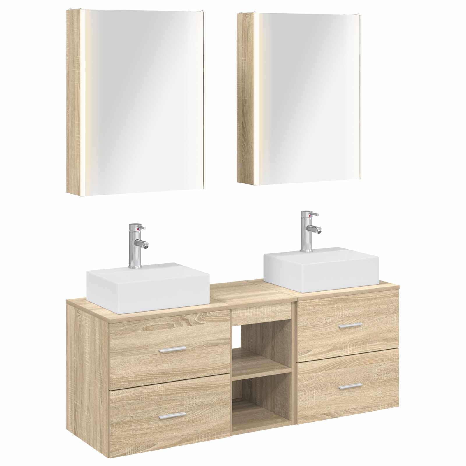 Set namještaja za kupaonicu 5 pcs Hrast sonoma