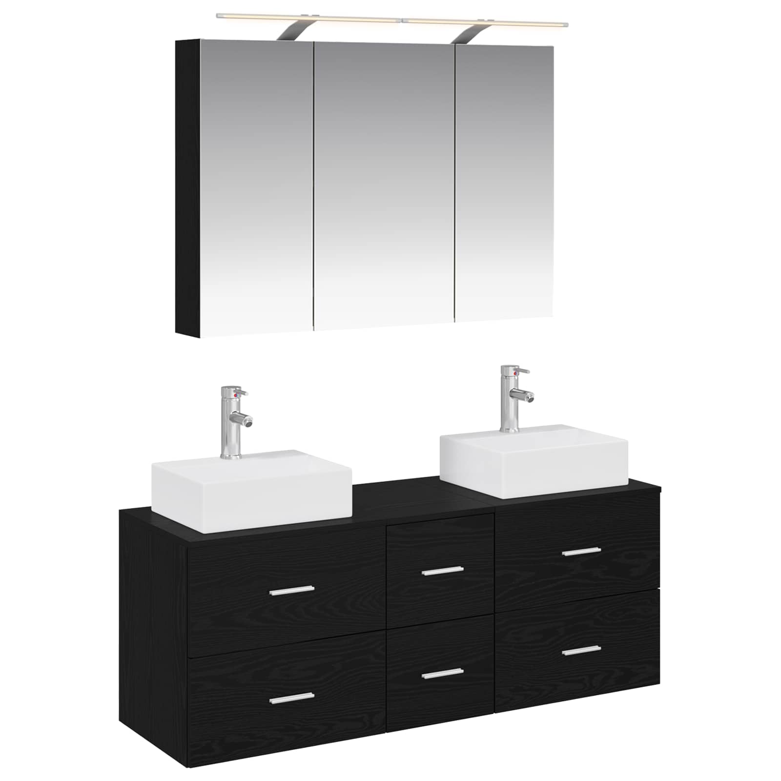 Set namještaja za kupaonicu 4 pcs Crni hrast
