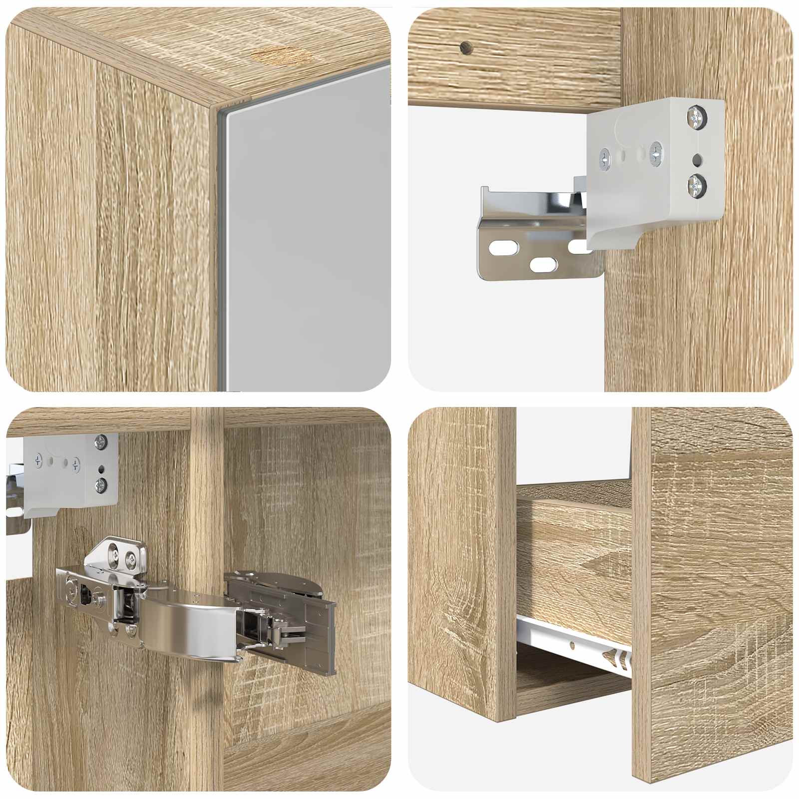 Set namještaja za kupaonicu 4 pcs Hrast sonoma