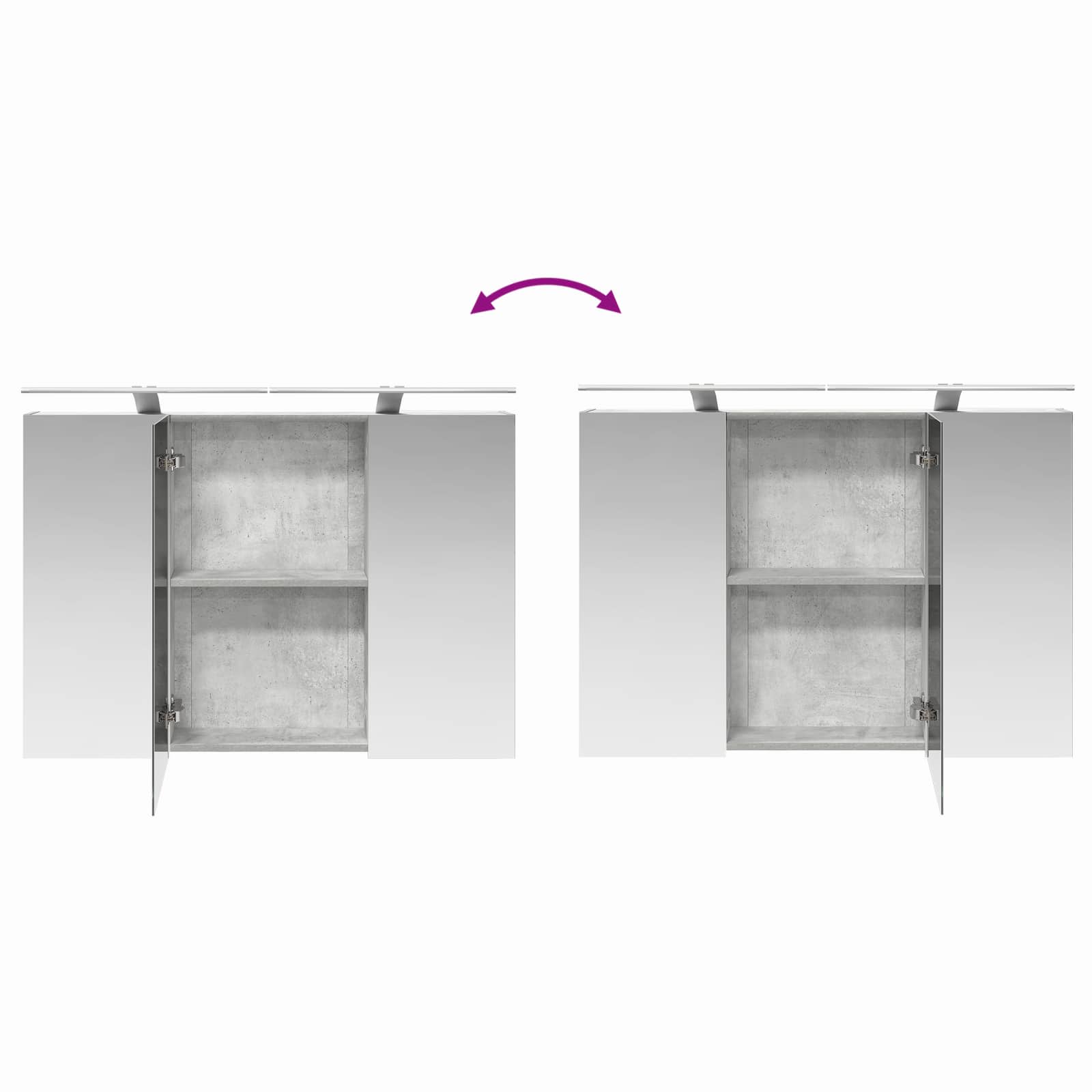 Set namještaja za kupaonicu 4 pcs Betonska siva