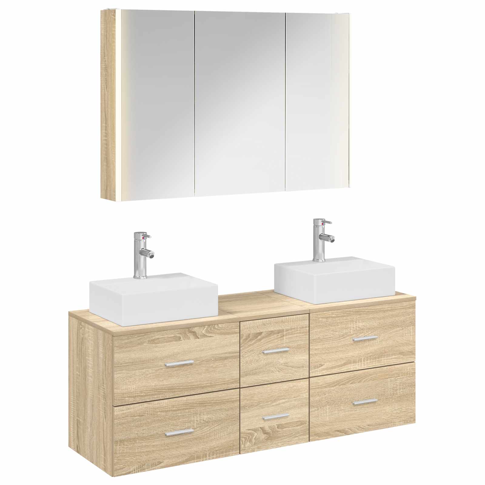 Set namještaja za kupaonicu 4 pcs Hrast sonoma