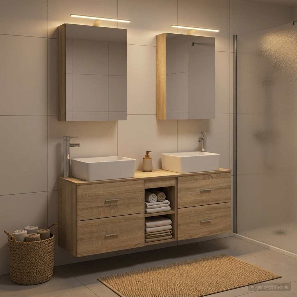 Set namještaja za kupaonicu 5 pcs Hrast sonoma