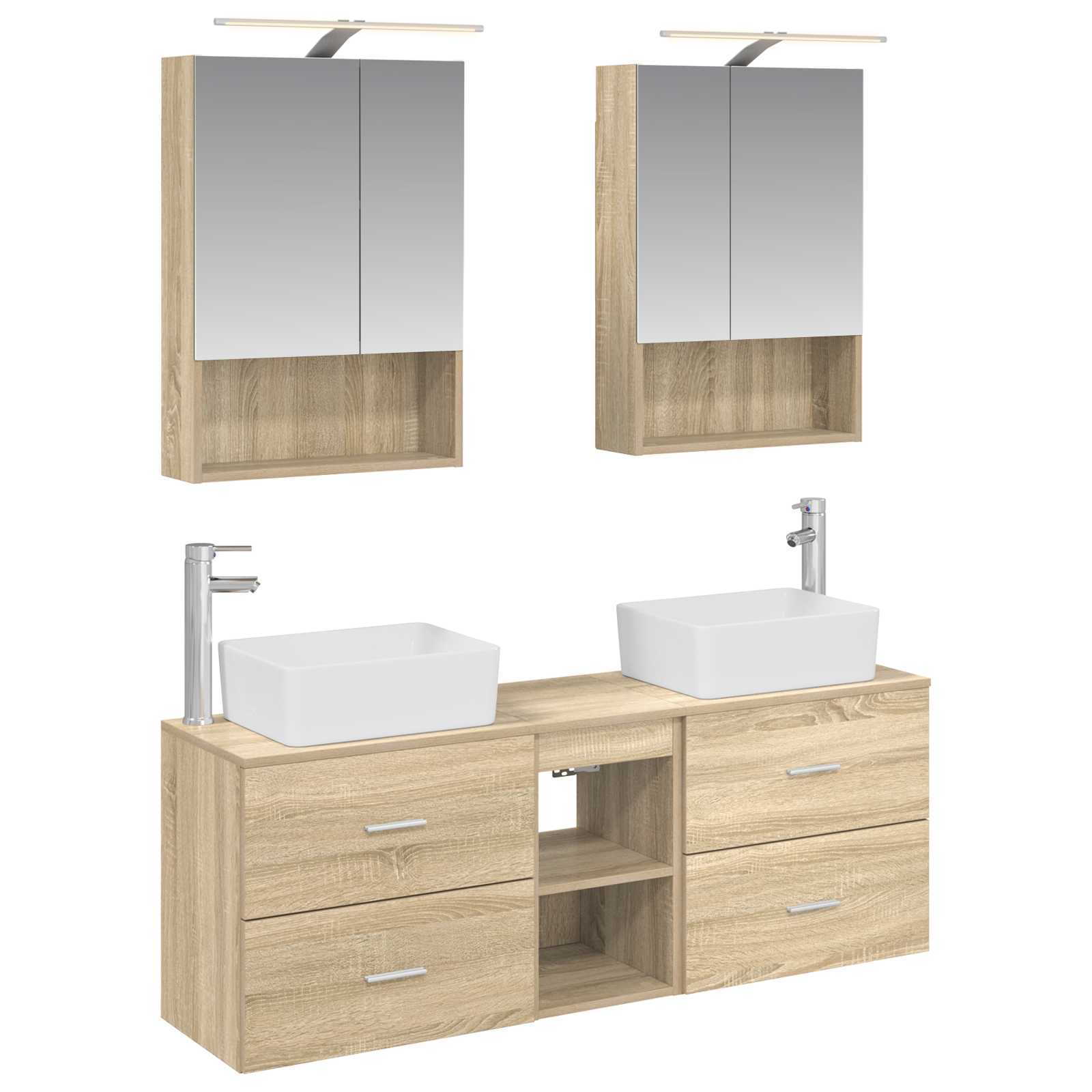 Set namještaja za kupaonicu 5 pcs Hrast sonoma