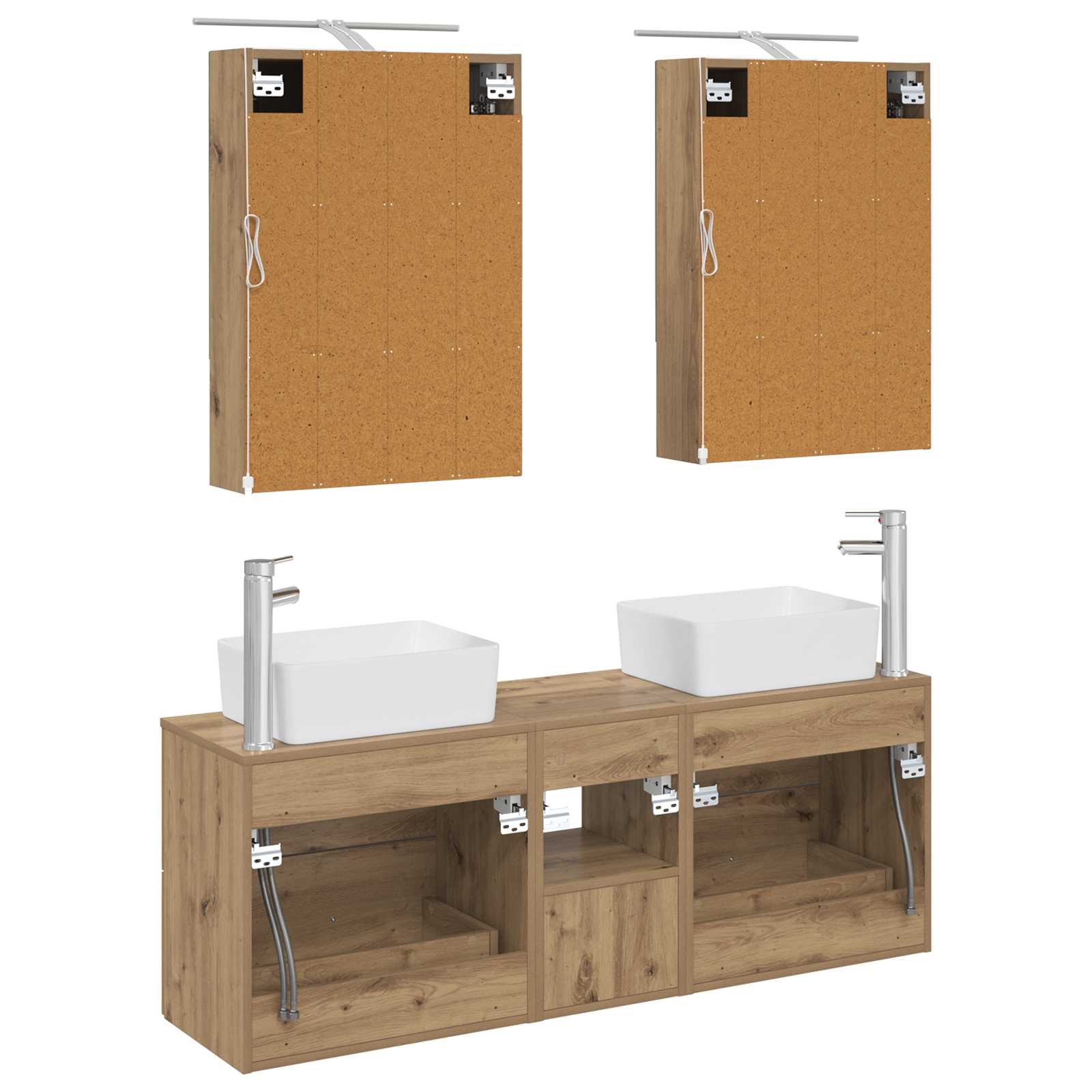 Set namještaja za kupaonicu 5 pcs Hrast artisan